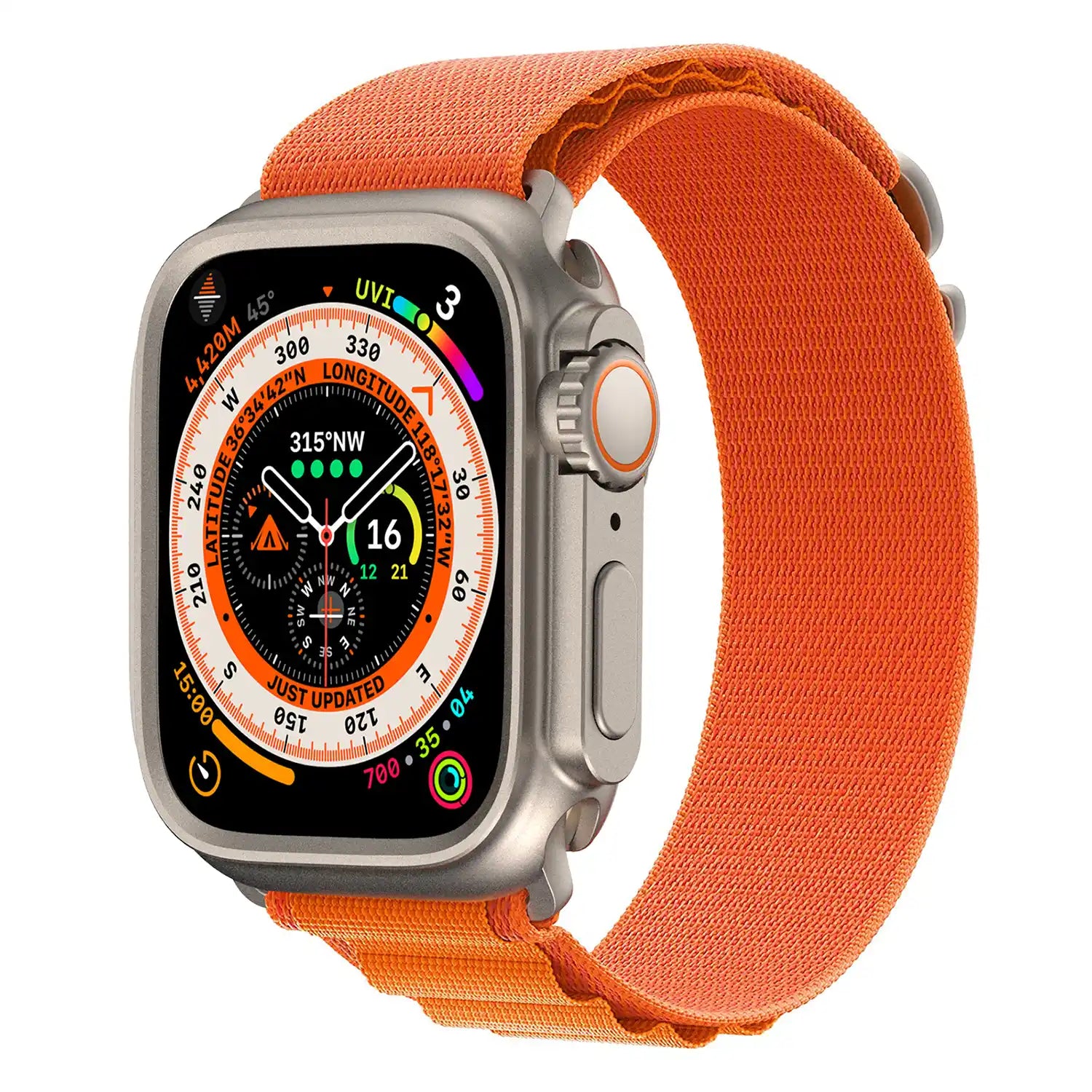 amBand W1 Series Case for Apple Watch 44mm 45mm Titanium ONE2WORLD