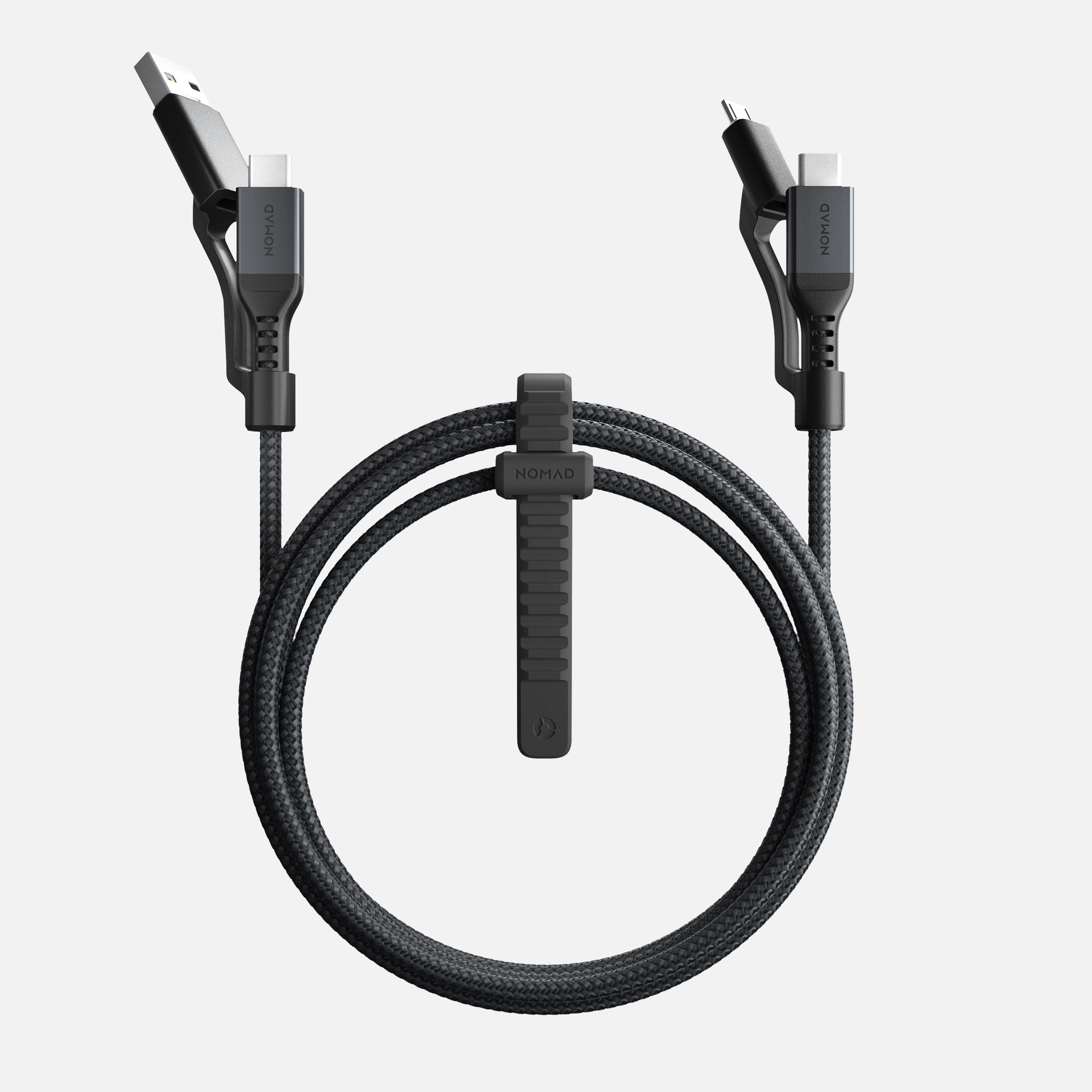 NOMAD Rugged Kevlar USB-C to Universal Cables 1.5M V2, Black