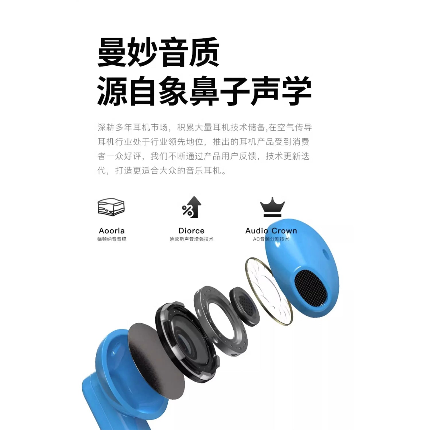 O2W SELECTION DMOOSTER D36 LEGO Hanging Rope Box In-Ear Bluetooth Sports Wireless Earphones With App
