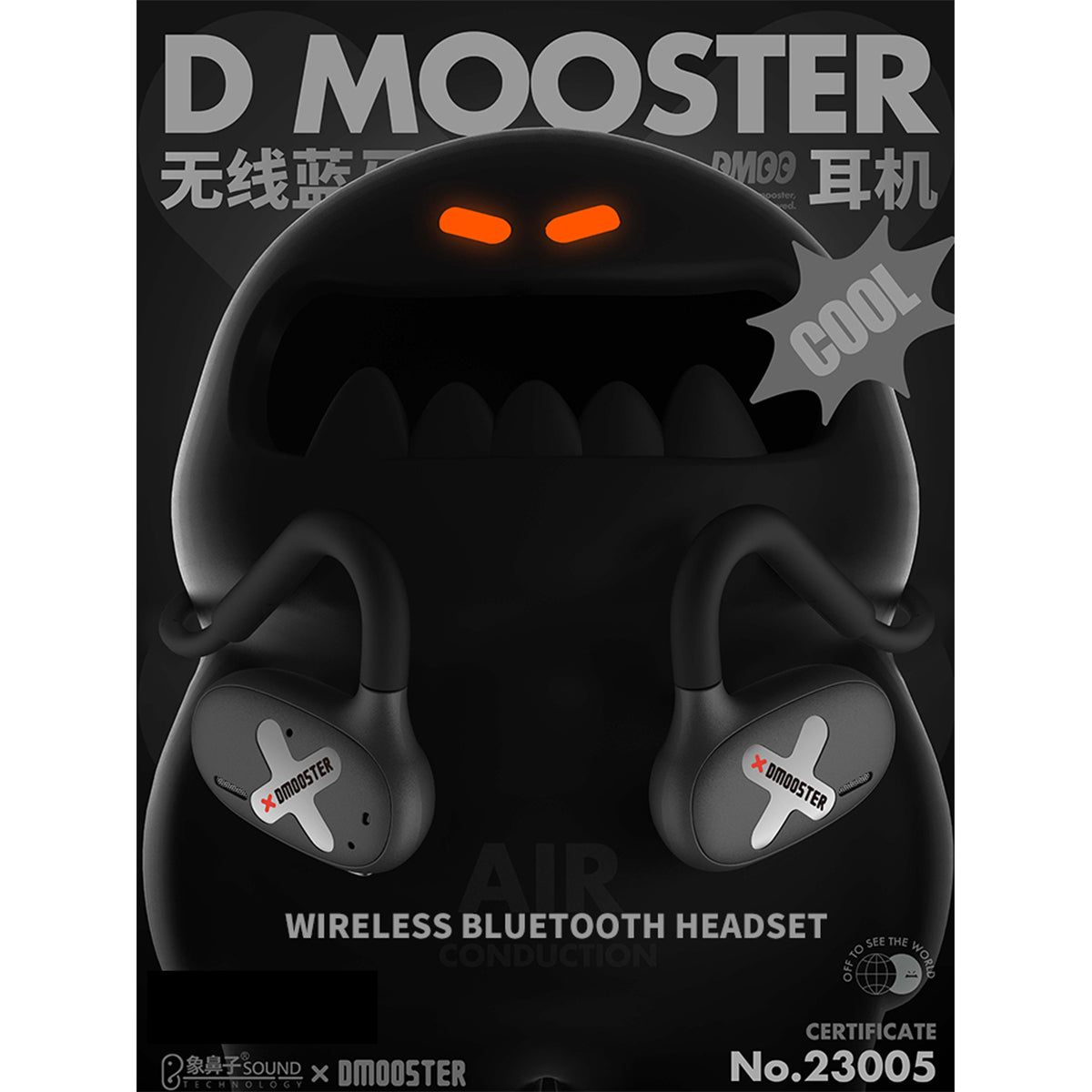 O2W SELECTION DMOOSTER D24 Magnetic Charging Design Bluetooth Earphones, Black