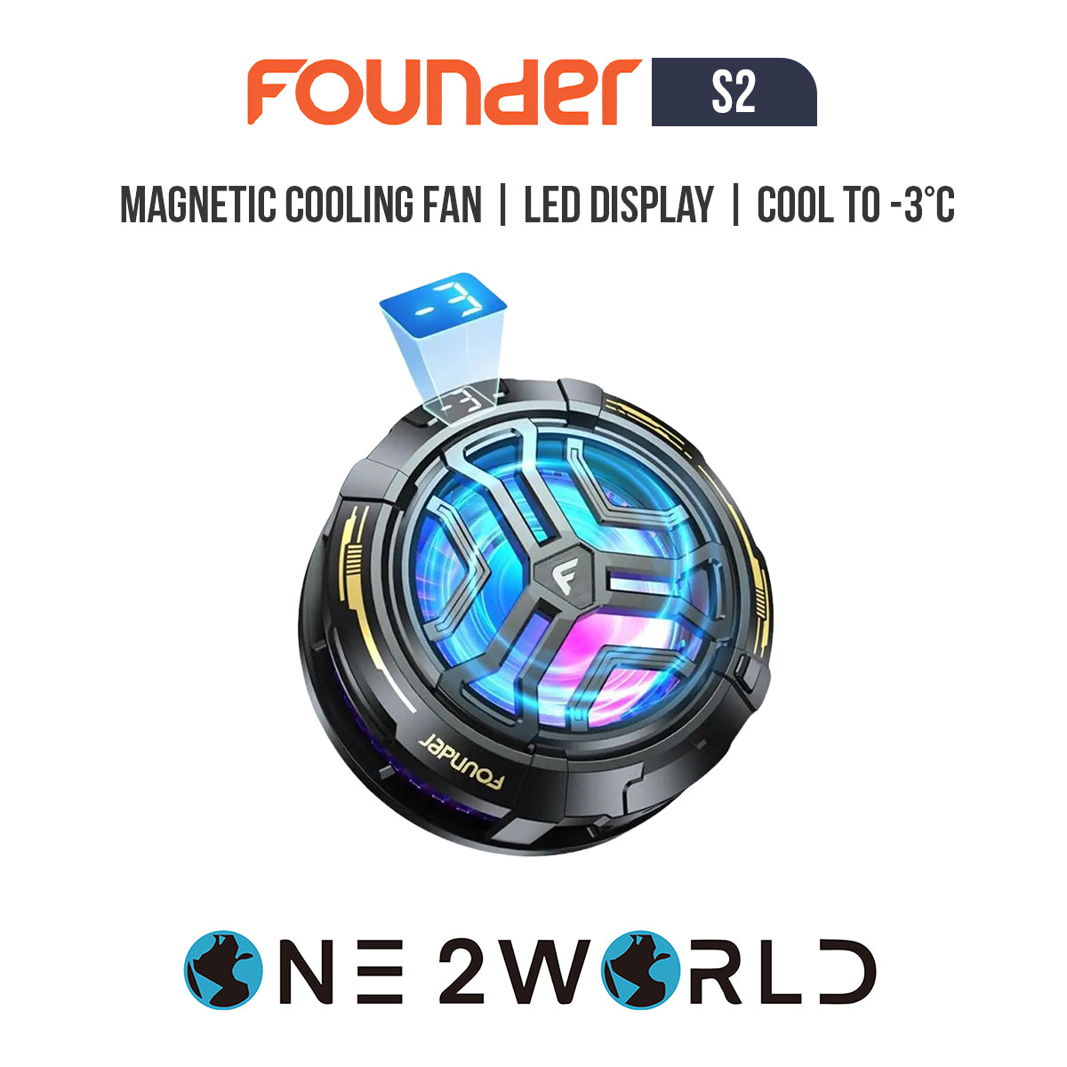 O2W SELECTION FOUNDER S2 Magnetic Phone Cooling Fan