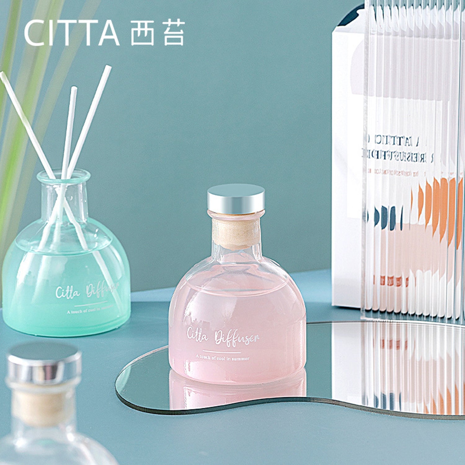 CITTA Cool Summer Series Reed Diffuser Aromatherapy 100ML Premium Essential Oil with Reed Stick Reed Diffuser CITTA 