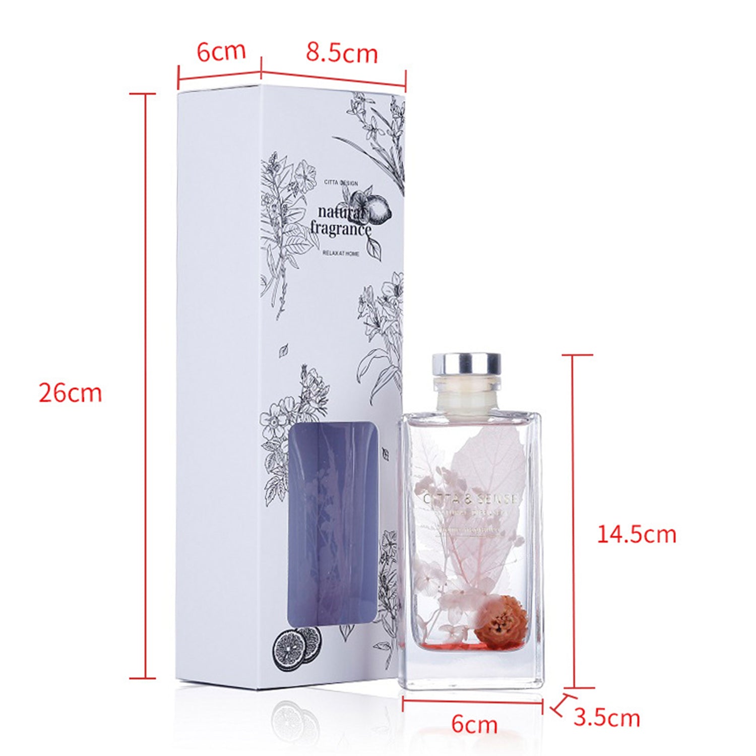 CITTA Dream Series Reed Diffuser Aromatherapy 150ML Premium Essential Oil with Reed Stick and Dry Flower Reed Diffuser CITTA 