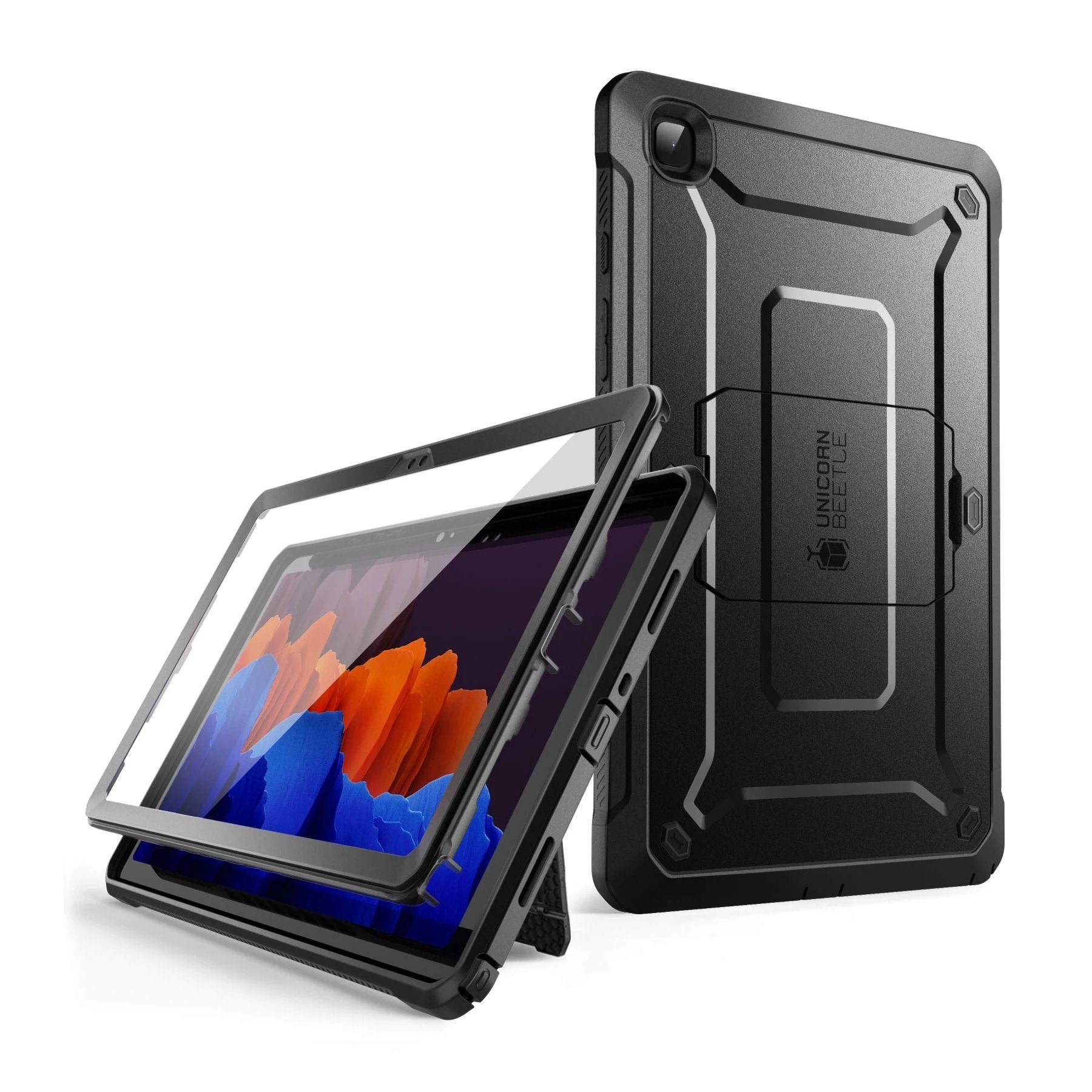 Galaxy Z Fold3 Unicorn Beetle Pro Rugged Case with S-Pen Holder-Black