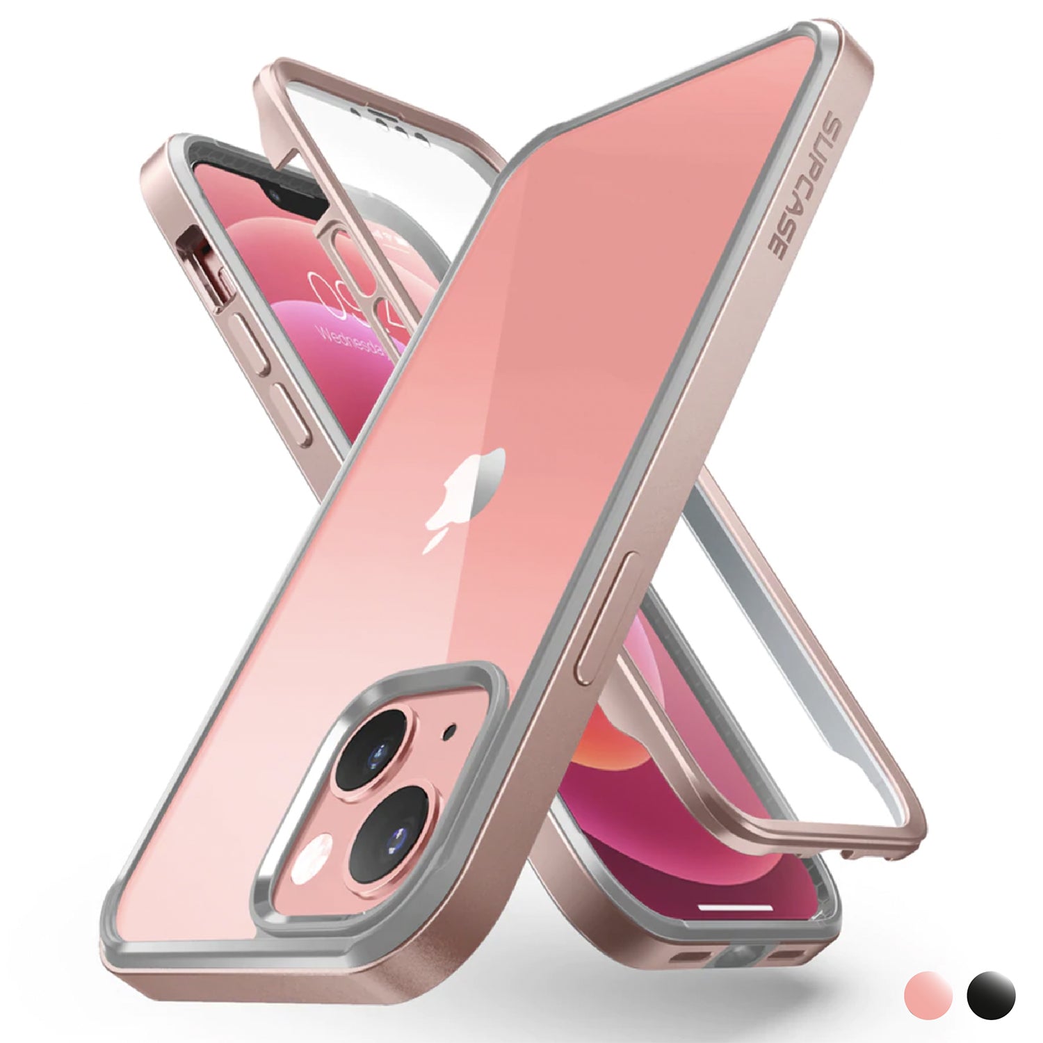 iPhone 8 Plus Unicorn Beetle Style Slim Clear Case-Pink