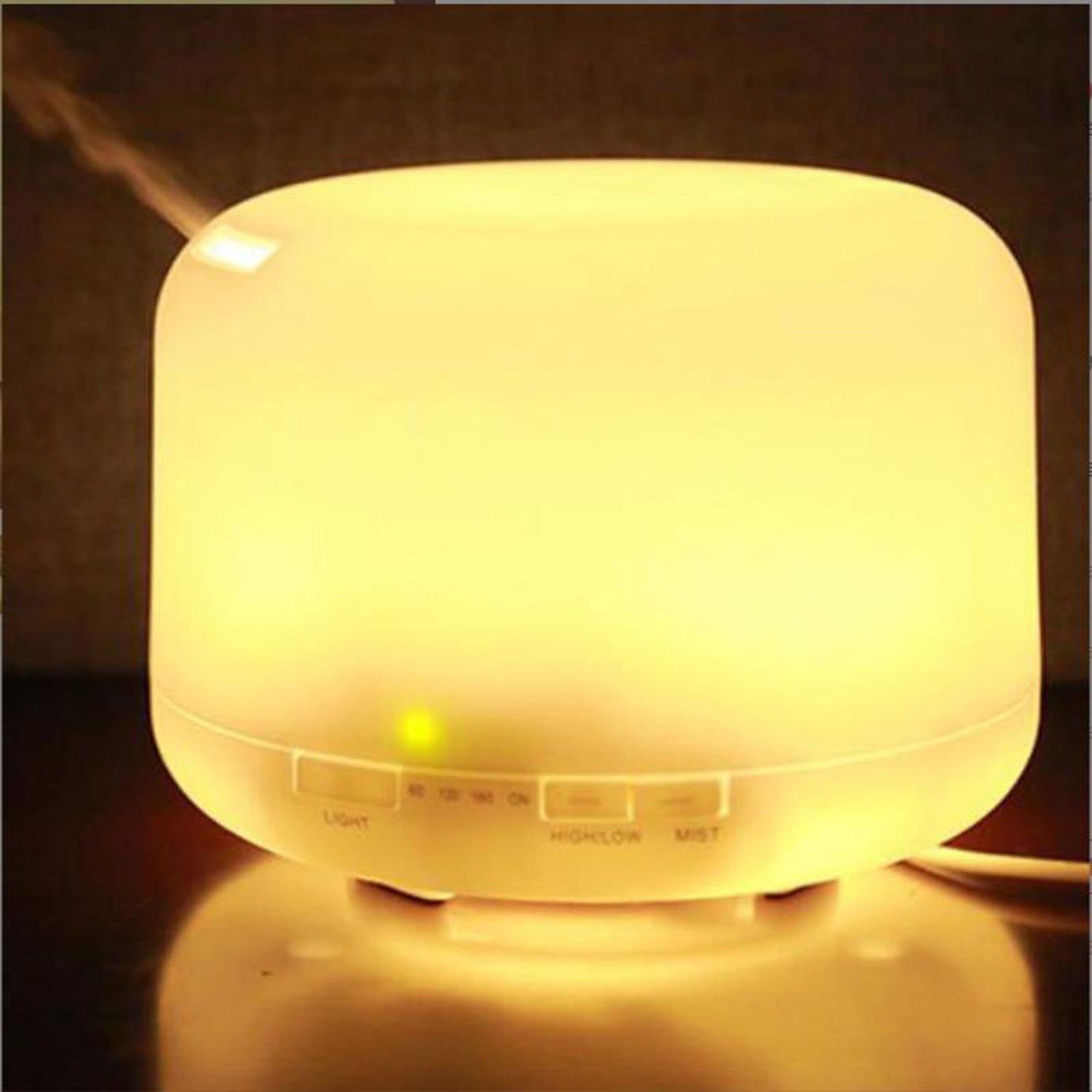 Ultrasonic Aromatherapy Diffuser Essential Oil Humidifier 500ML Night Light with Remote Control - SG Plug Humidifer OEM Warm Light 