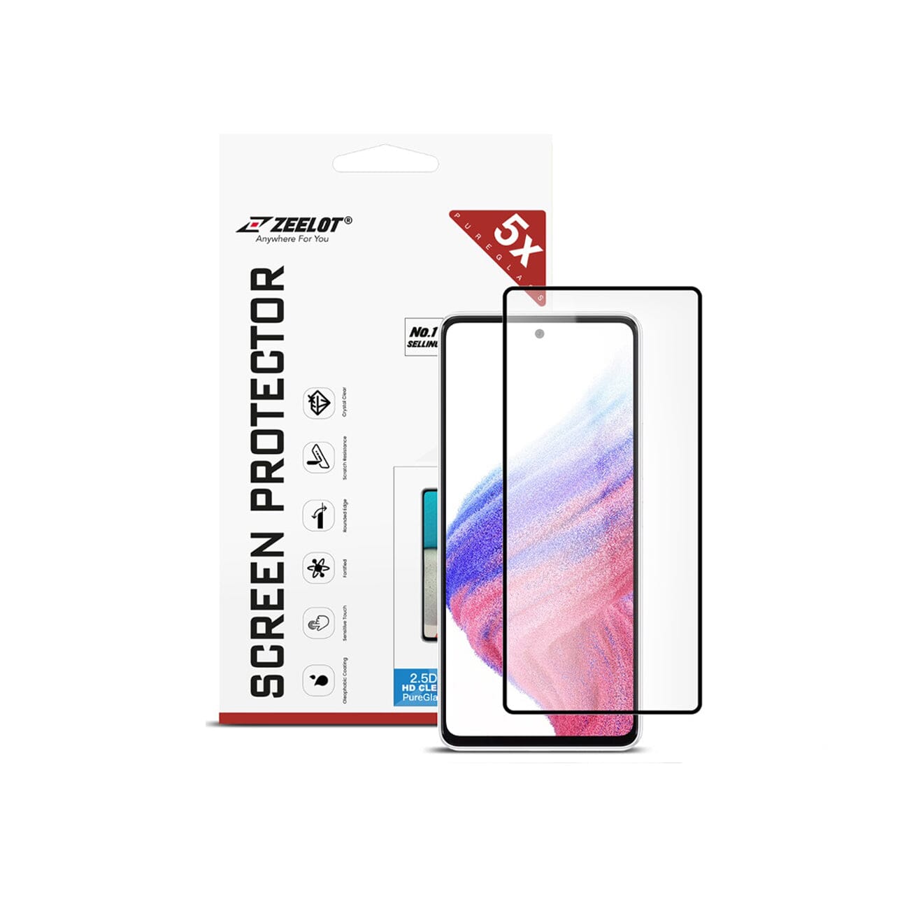 ZEELOT PureGlass Tempered Glass Screen Protector for Samsung Gala