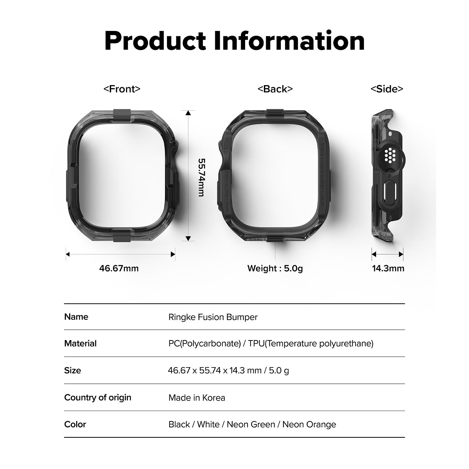 Ringke Fusion Bumper Case for Apple Watch Ultra / Ultra 2 49mm