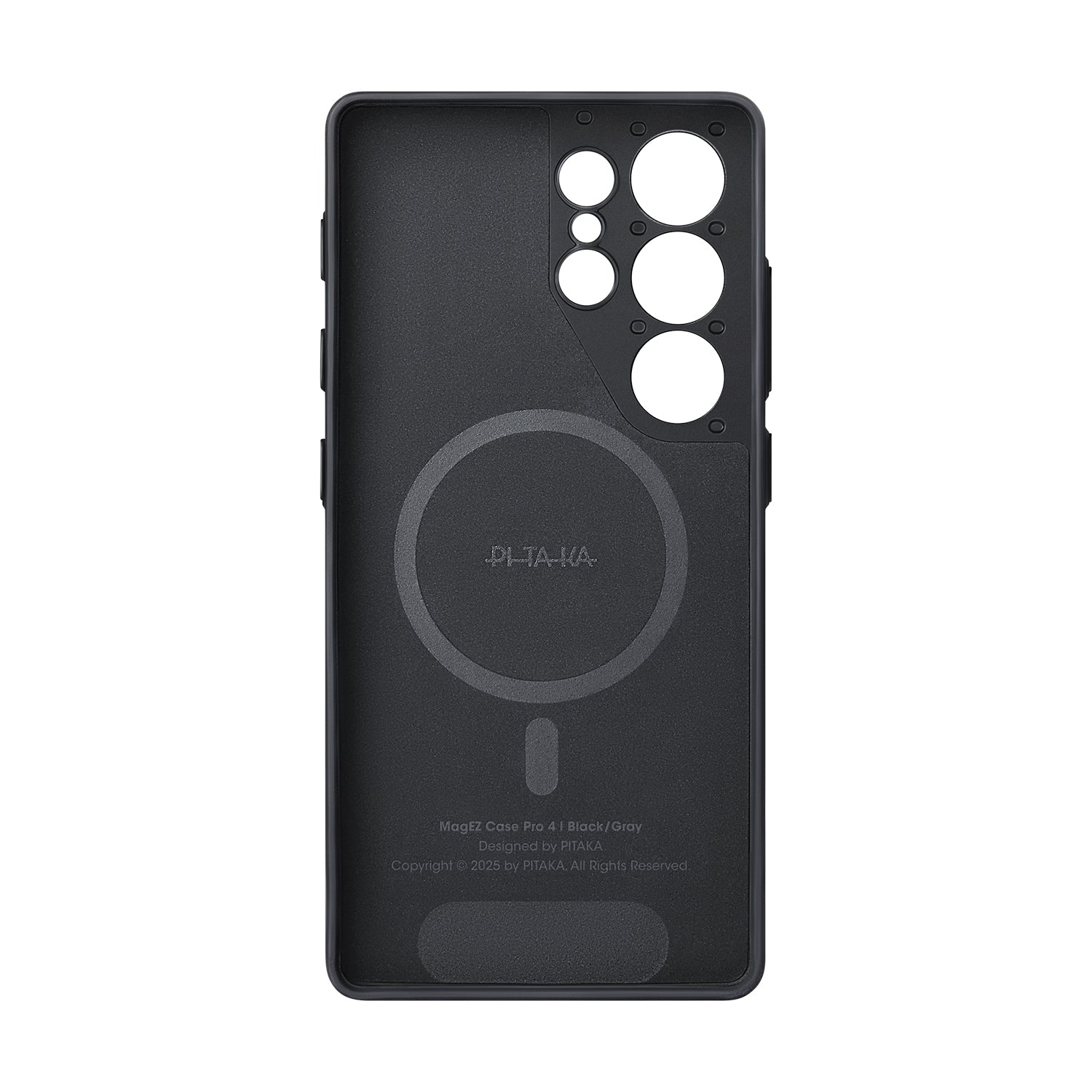 PITAKA PinButton Case for Samsung Galaxy S25 Ultra, Black/Grey Plain