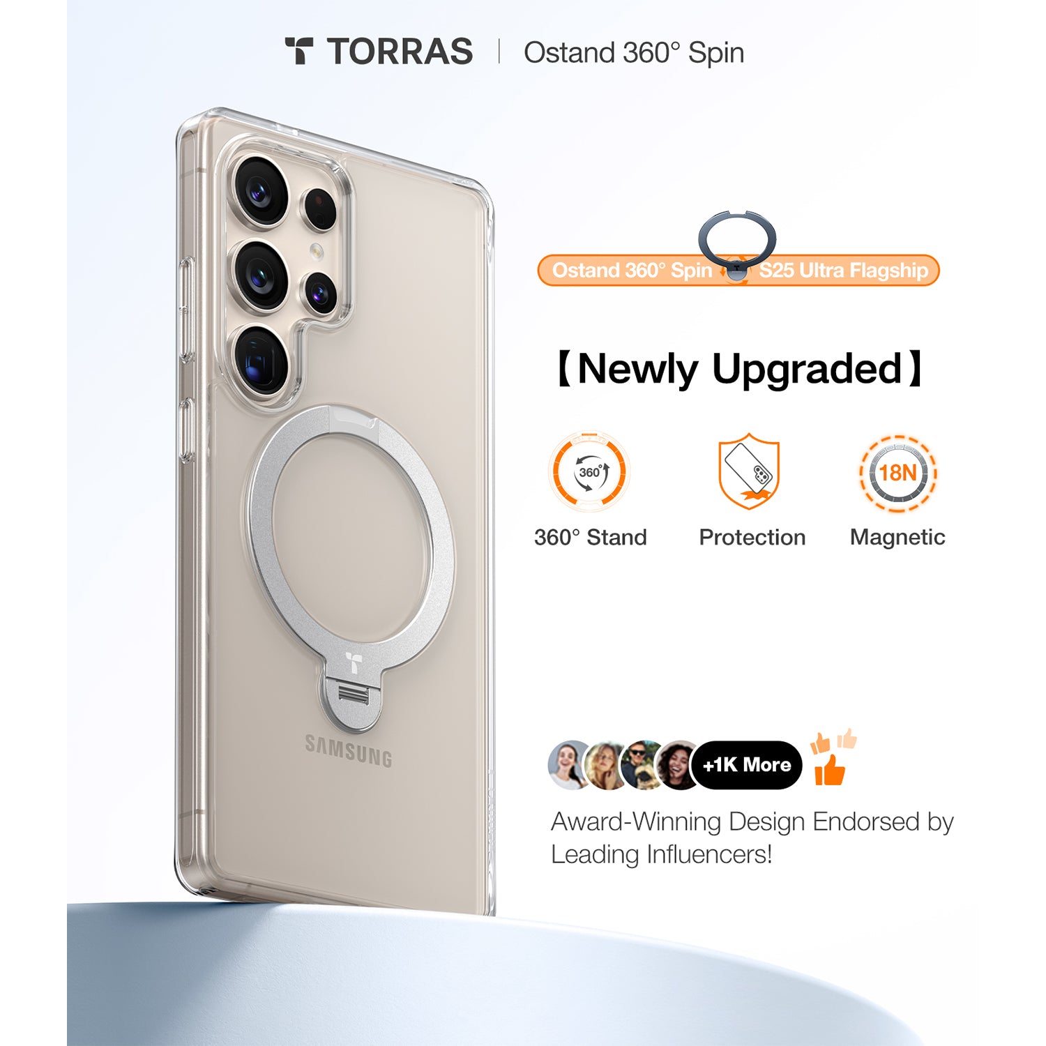 TORRAS Ostand Spin Series for Samsung Galaxy S25 Ultra