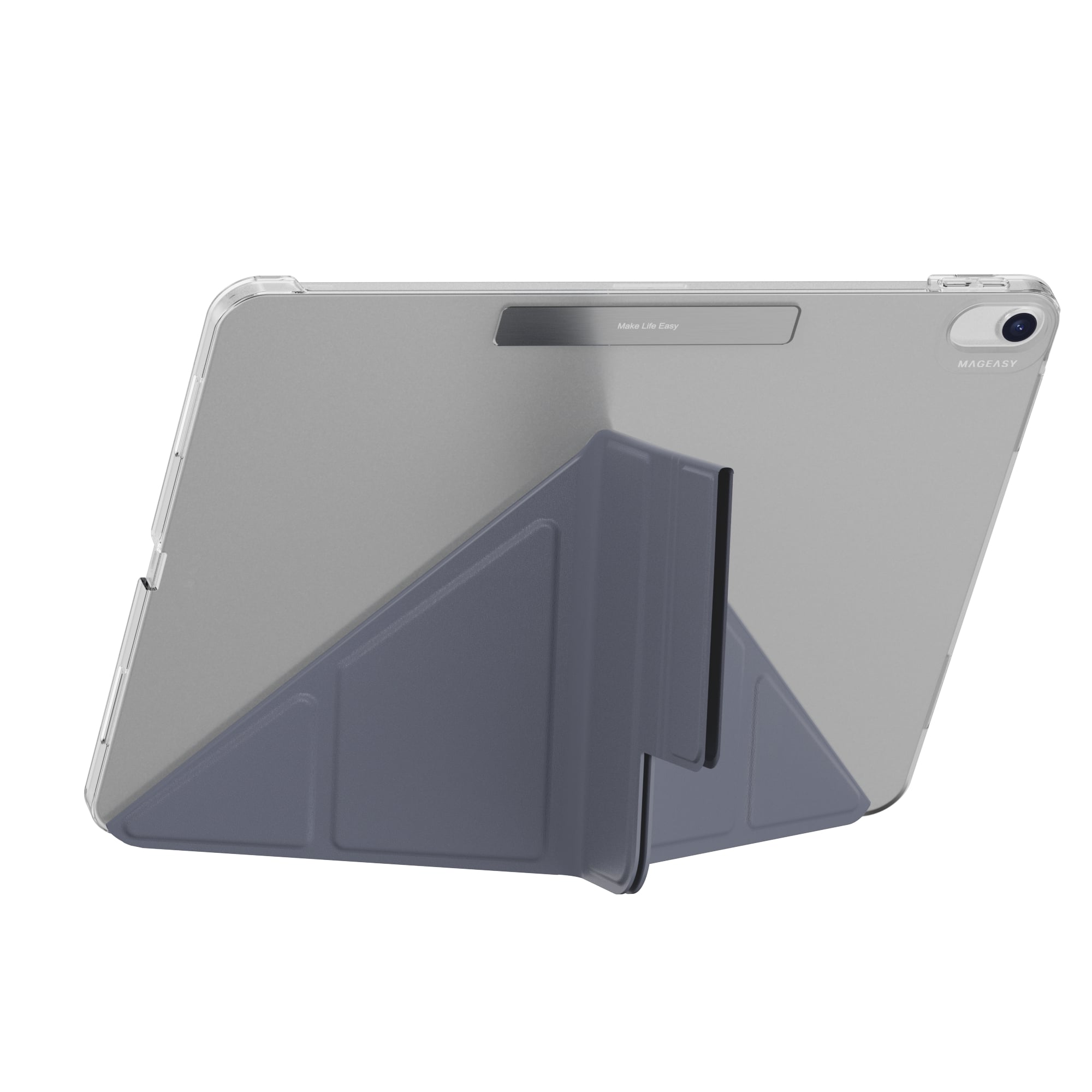 MagEasy Facet Folding Folio Case for iPad Air 13 inch and 11 inch (2024) Foldable Cover with Stand, Magnetic Attachment, Slim Lightweight Design