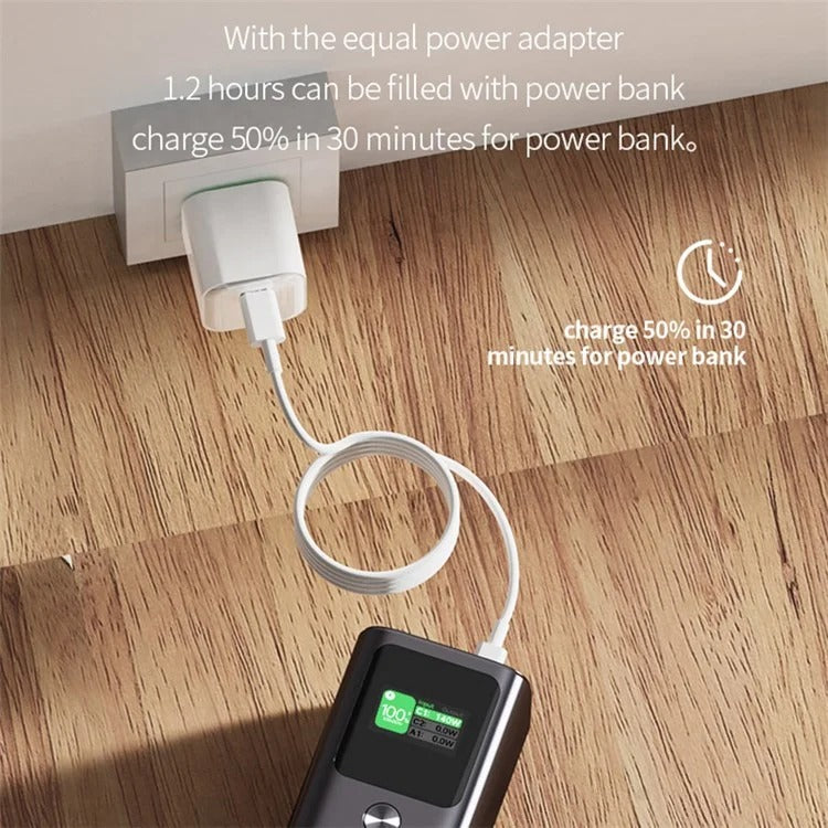 JOWAY JP316 27000mAh PD 140W Fast Charging Power Bank Digital Display Phone External Battery