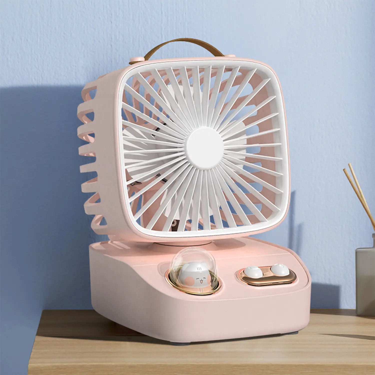 iCarer Family® Modern & Cute Desktop Moving Head Fan Portable USB Mini