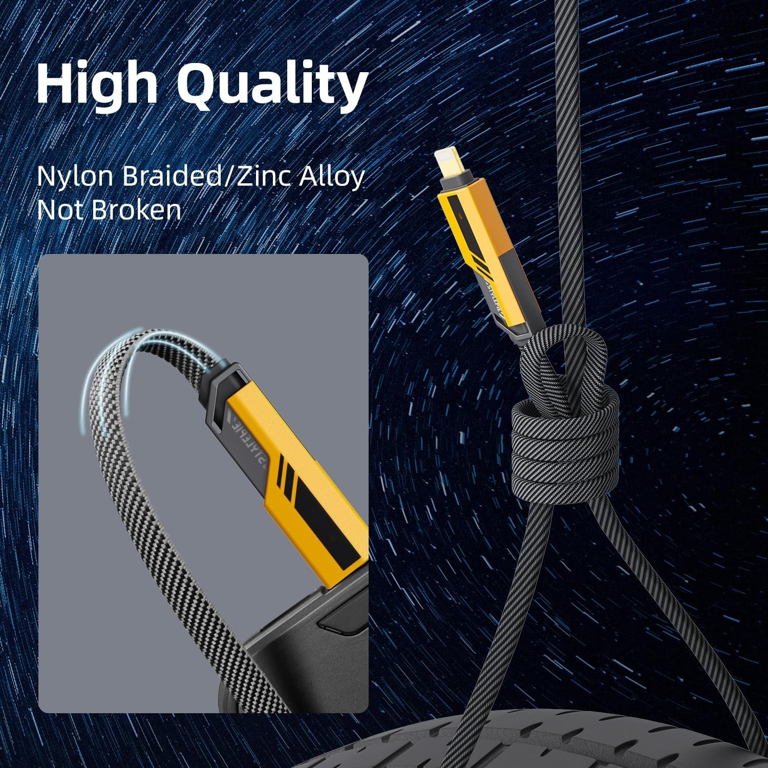 O2W SELECTION Stylepie GT Series C71Y 60W 4-in-1 Fast Charge Data Cable