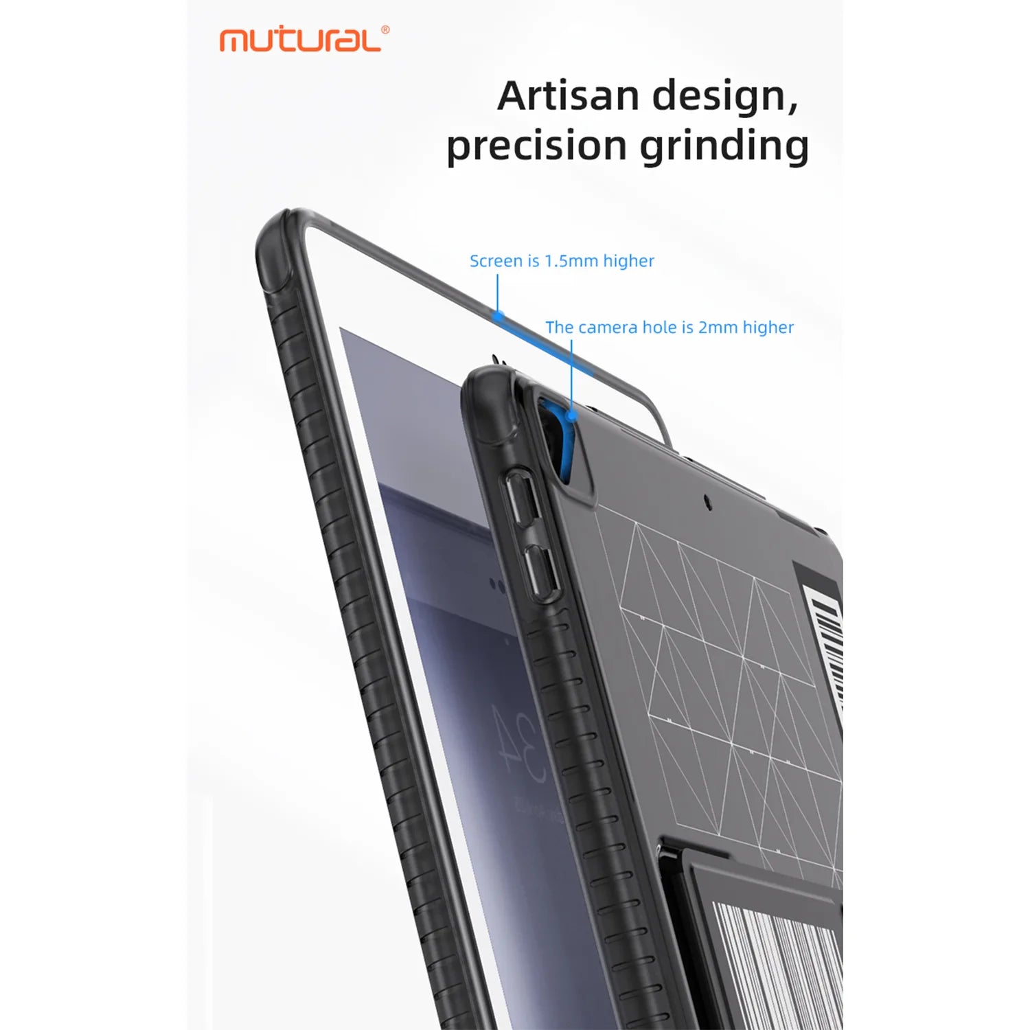 Mutural Xingtu Series Back Cover with Kickstand for iPad 10.2"/ 10.5" / Air 10.9"/ Pro 11"/Pro 12.9"/ iPad mini 6