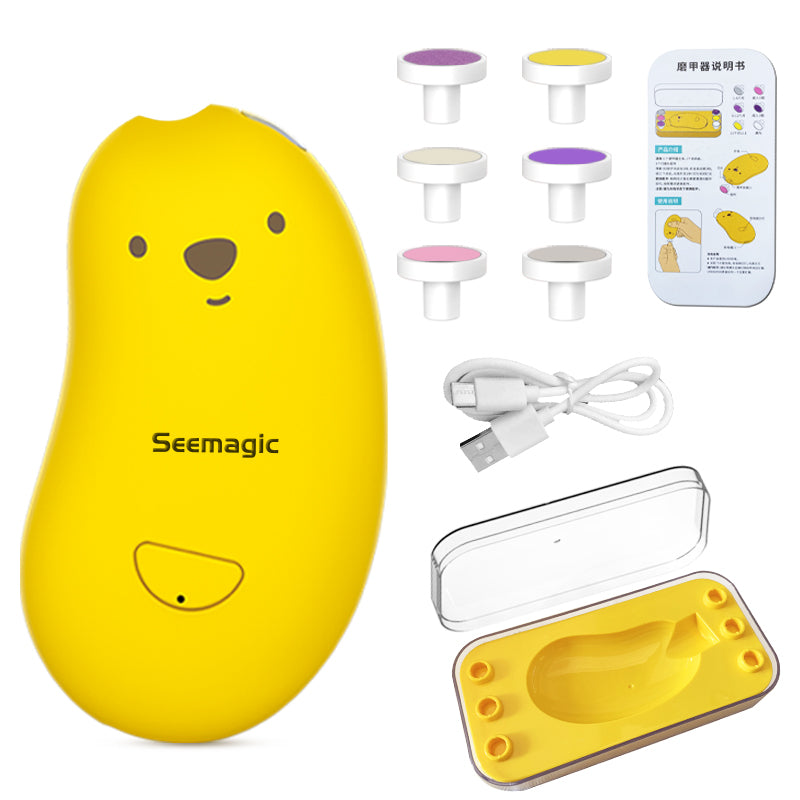 O2W SELECTION Seemagic Children's Electric Nail Grinder, Yellow