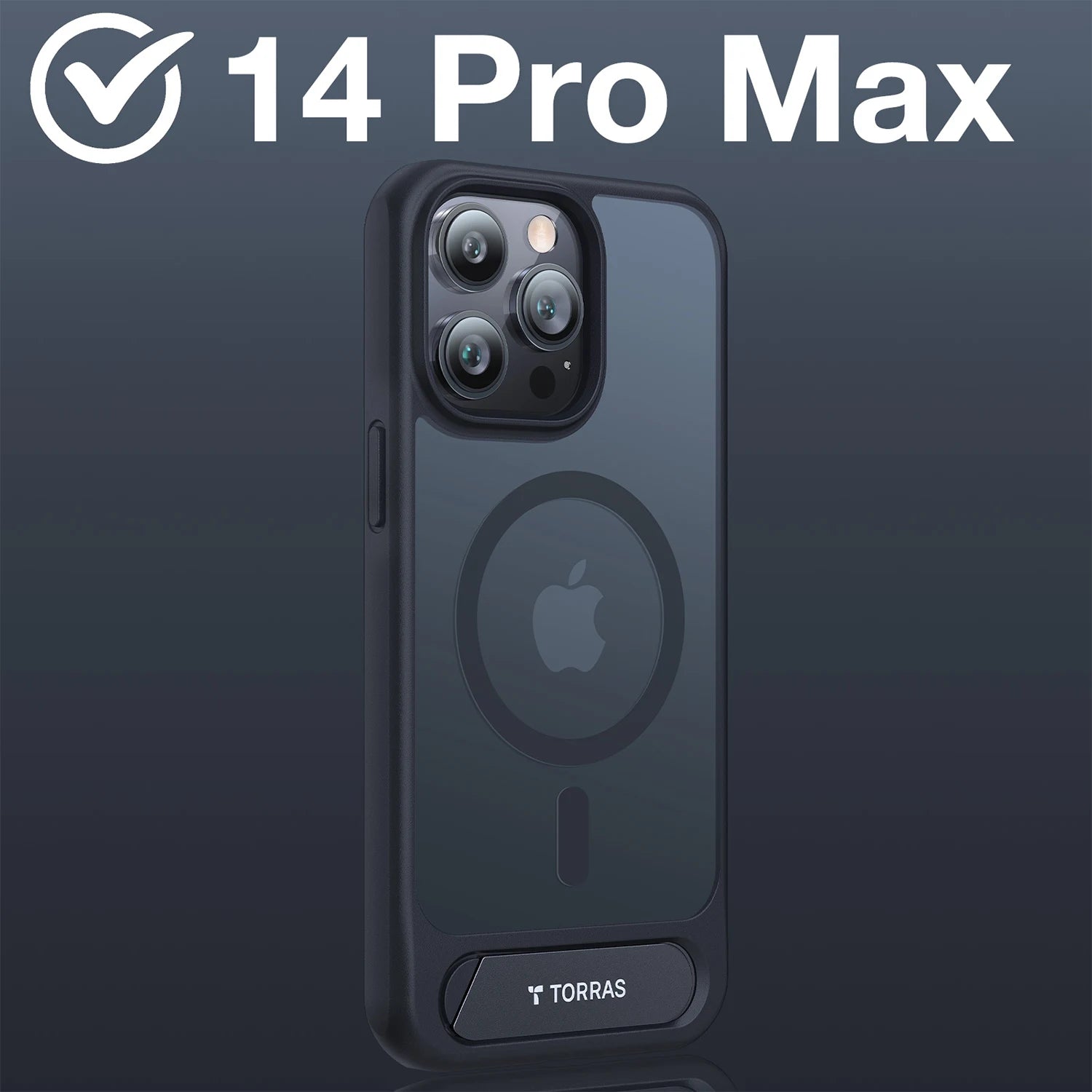 TORRAS Magnetic UPRO™ Pstand Series Case for iPhone 14 Pro Max 6.7", Black