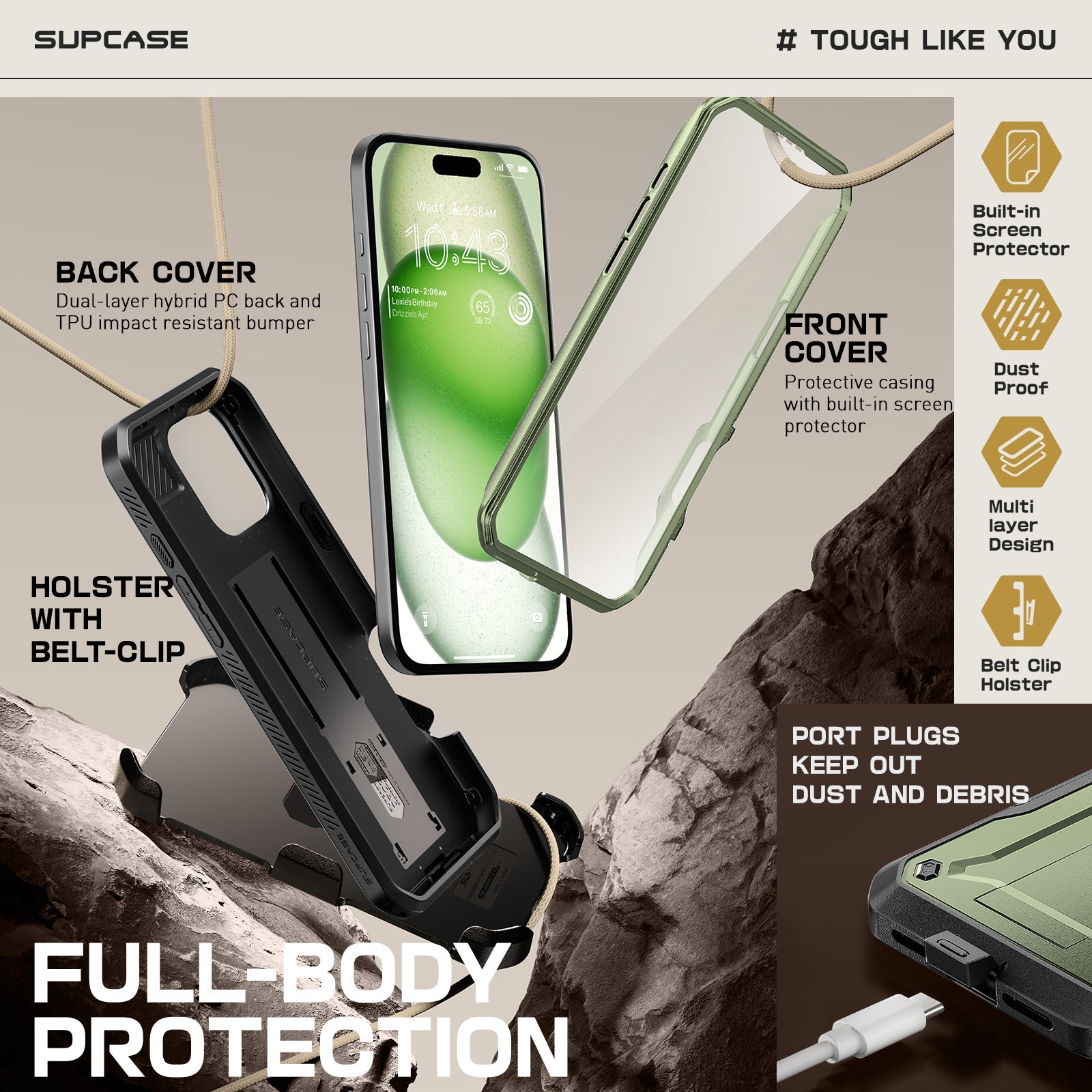 Supcase Unicorn Beetle Pro Case for iPhone 16 Series