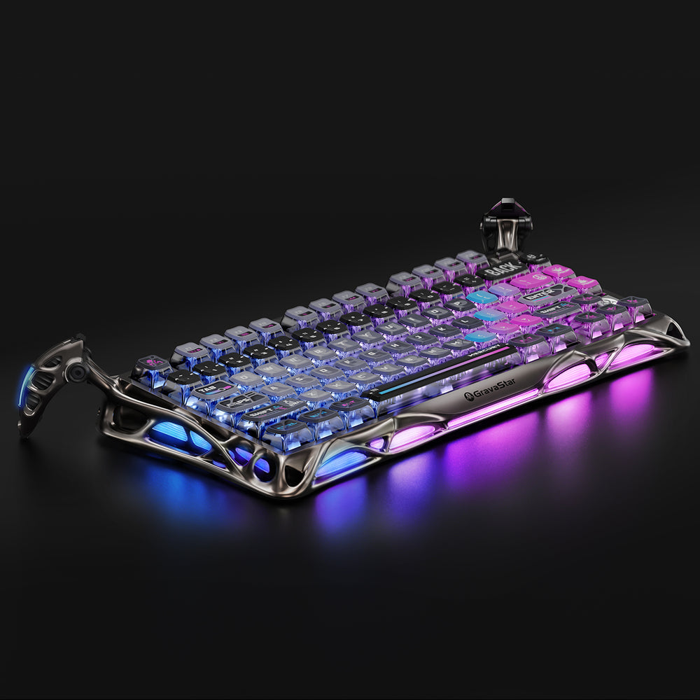 GravaStar Mercury K1 Pro 75% Wireless Mechanical Gaming Keyboard Special Edition, Cyberpunk