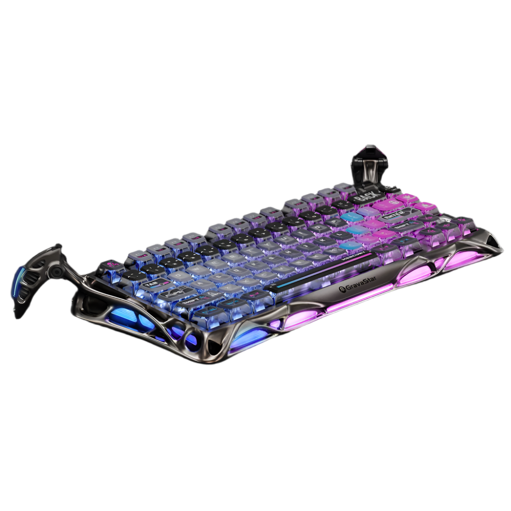 GravaStar Mercury K1 Pro 75% Wireless Mechanical Gaming Keyboard Special Edition, Cyberpunk