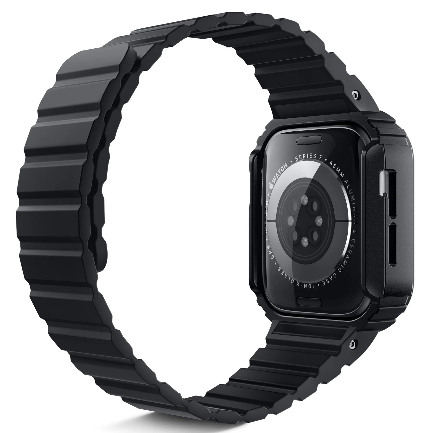 Supcase Unicorn Beetle Seal Strap Bands for Apple Watch 45/44mm, Black
