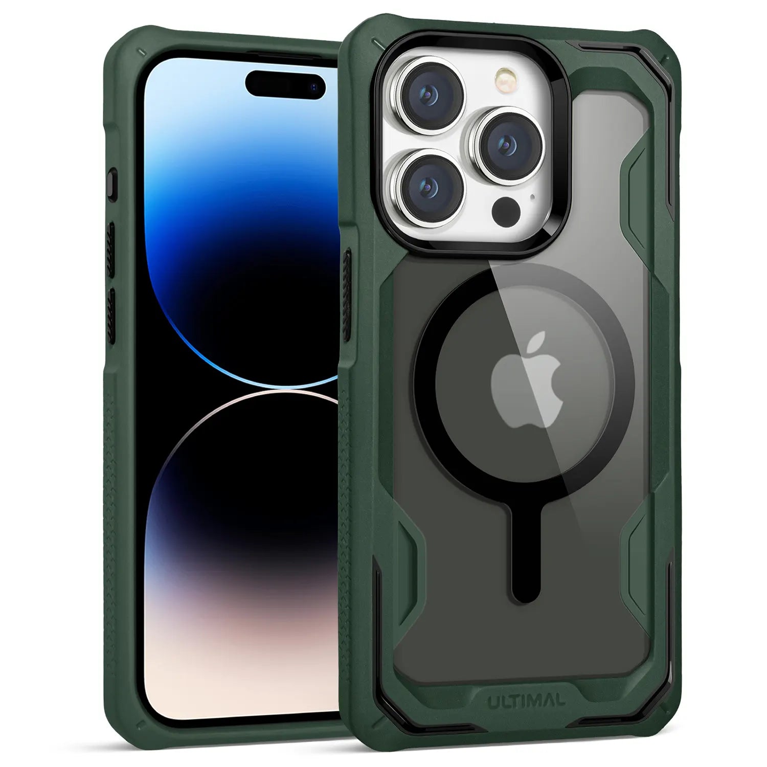 ULTIMAL Slim Shockproof Drop Protection Bumper Case Compatible with Magsafe, Rugged Military Cover with Lightweight Sporty Design Case for iPhone 15 Pro Max 6.7"