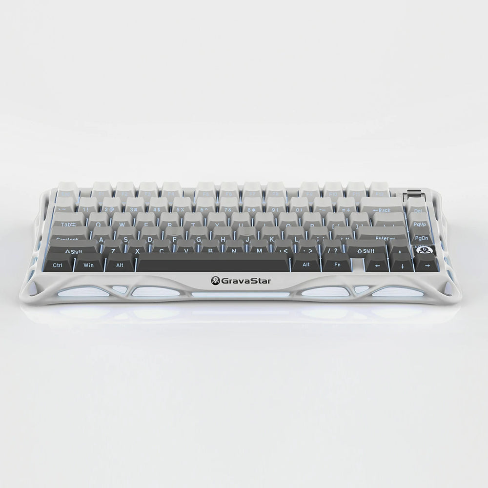 GravaStar Mercury K1 75% Wireless Mechanical Gaming Keyboard, Gradient White