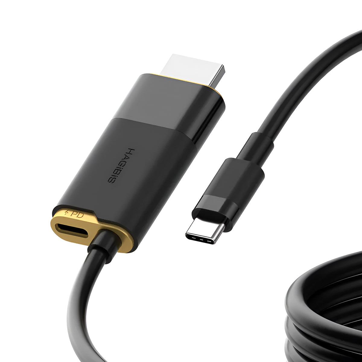 HAGiBiS SWC10 8K 60Hz USB-C to HDMI Cable, Black