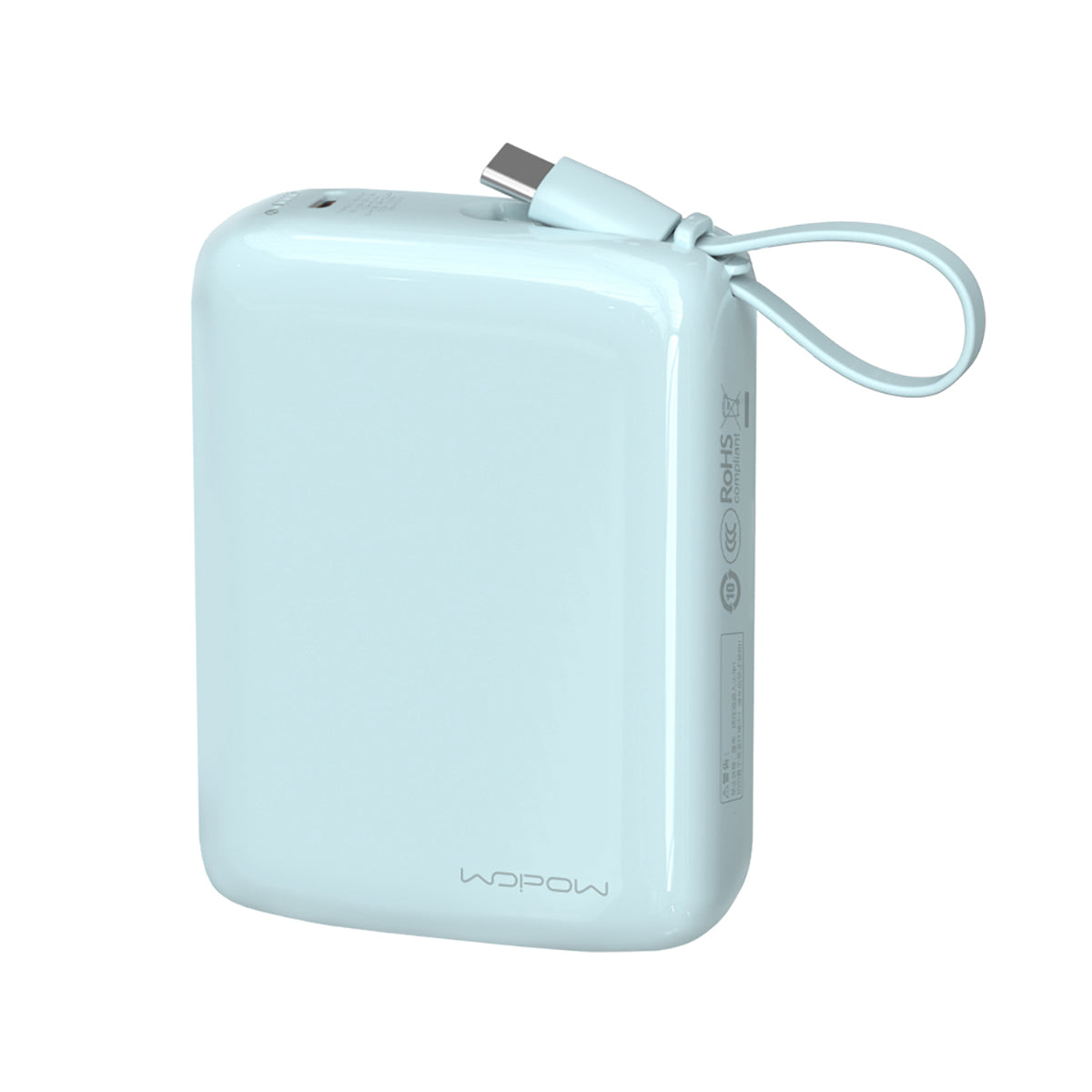 WOPOW SQ67 Sugar Cube Series Portable Powerbank 20000mah with Type C Built-in Cable