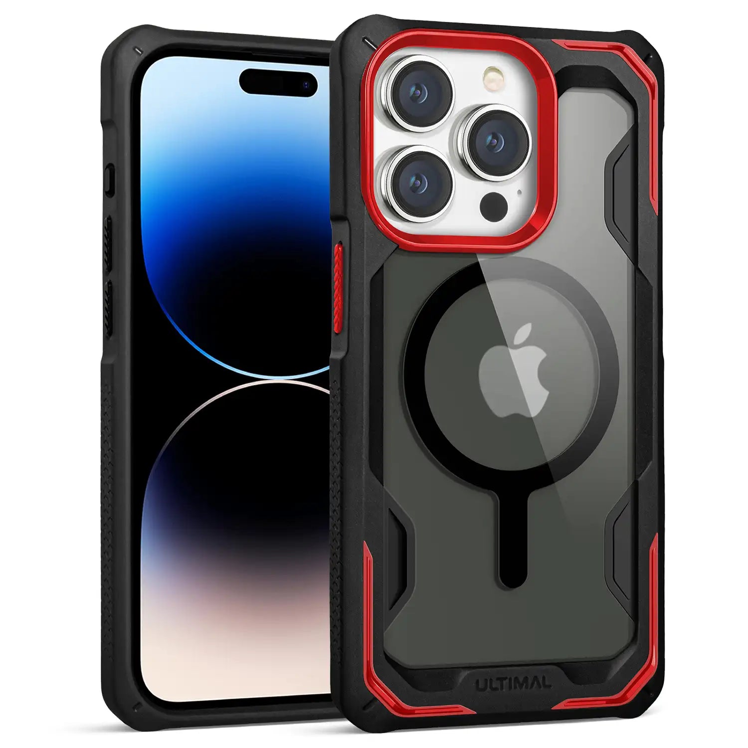 ULTIMAL Slim Shockproof Drop Protection Bumper Case Compatible with Magsafe, Rugged Military Cover with Lightweight Sporty Design Case for iPhone 15 Pro Max 6.7"