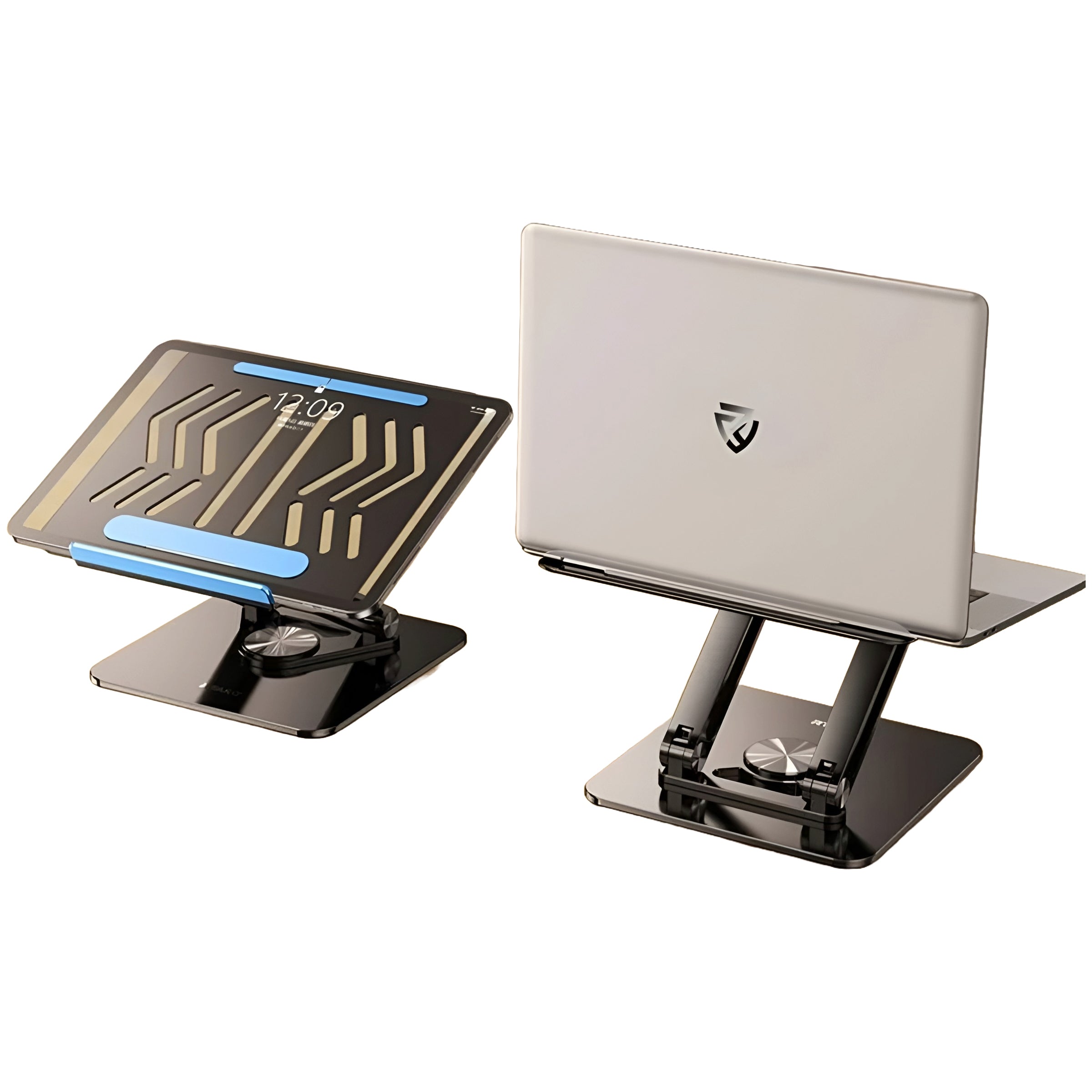 One2World Selection RTAKO RS-CP84S 3-Level Adjustable Laptop Stand with 360 3D Rotating Base