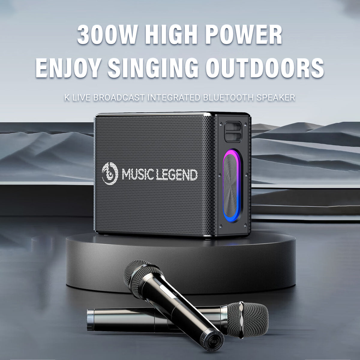 Music Legend V60 Speaker with 2 Karaoke Mic