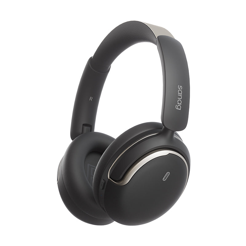 O2W SELECTION SANAG S-D50S Pro Noise Canceling Bluetooth Wireless Headphones Over The Ear Headset,Beige Black