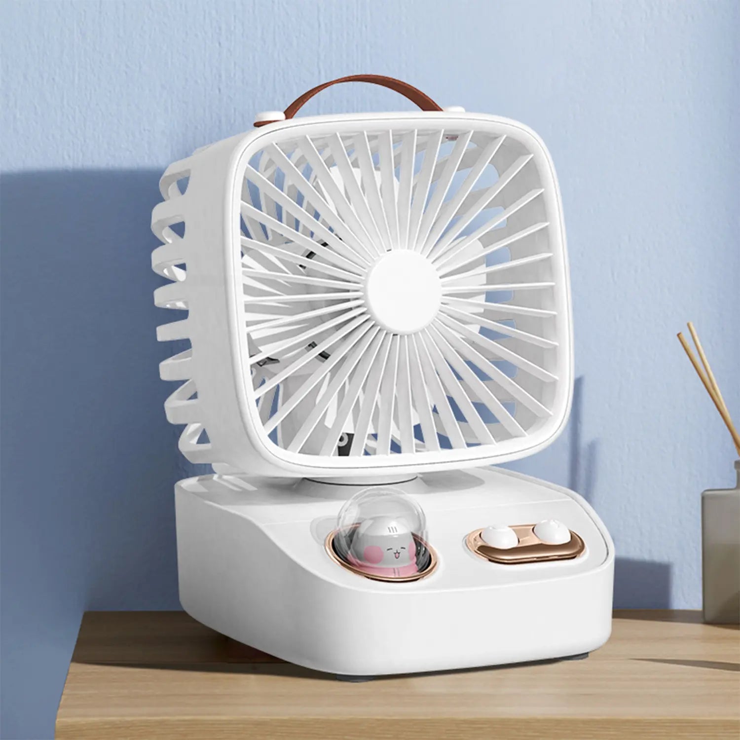 iCarer Family® Modern & Cute Desktop Moving Head Fan Portable USB Mini