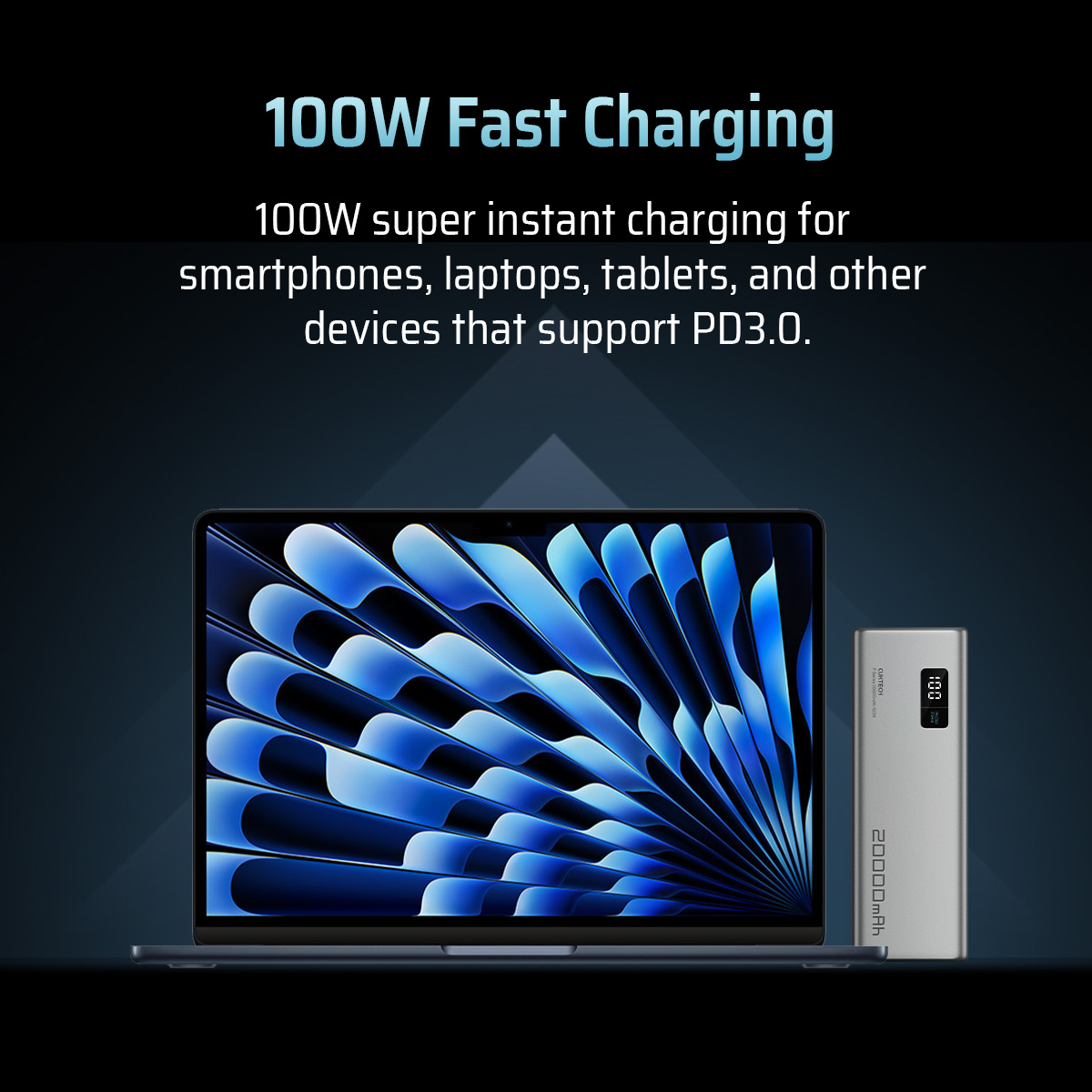 O2W SELECTION CUKTECH 15 PB200P 150W 20000mAh Power Bank with 2C1A