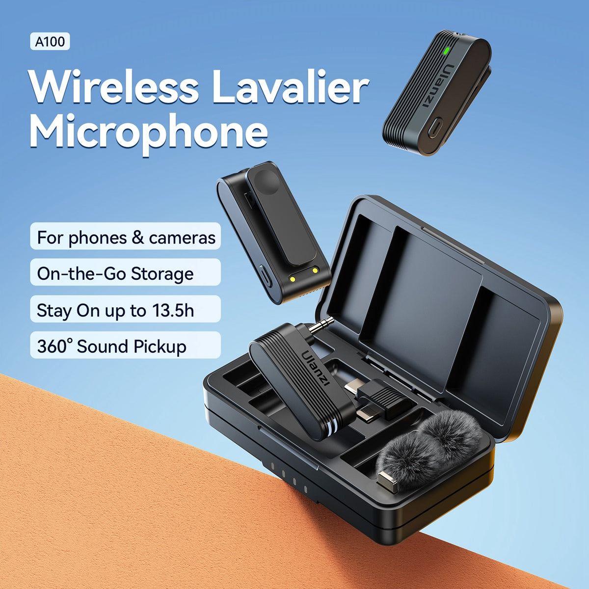 Ulanzi A100 Wireless Lavalier Microphone