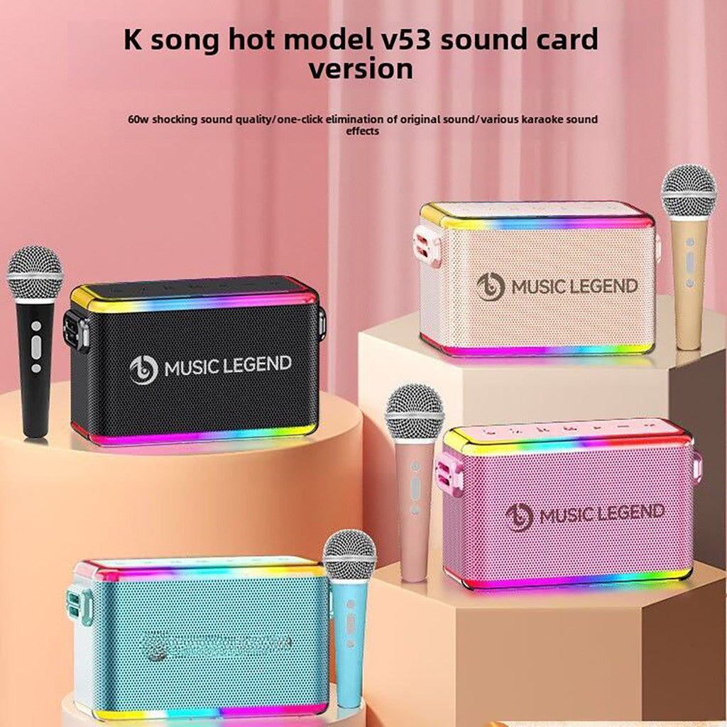 MUSIC LEGEND V53 Speaker: High Quality Sound, Bluetooth, Powerful High-Power Speaker, Sound Cancellation Function