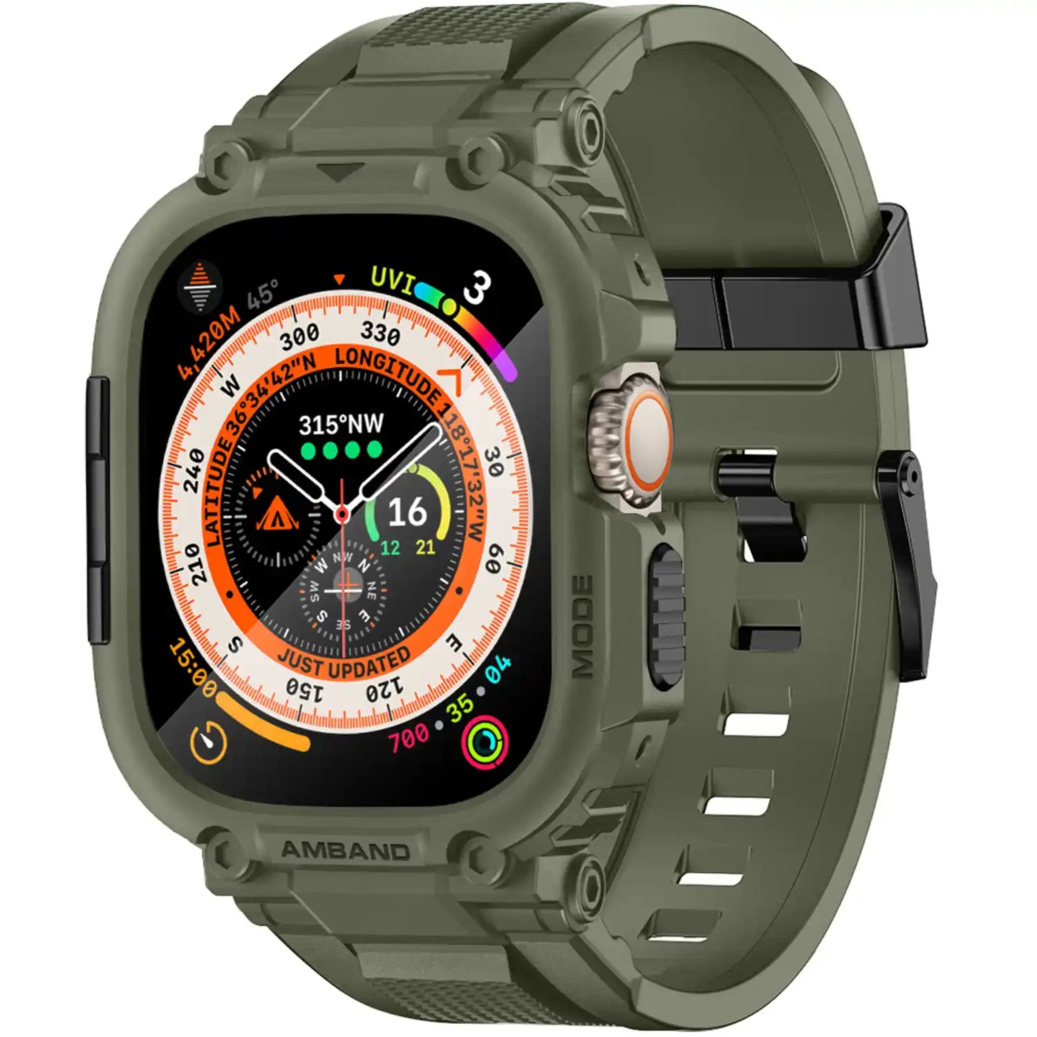amBand M1 Sport Series Case with Band for Apple Watch Ultra 2 & 1 49mm