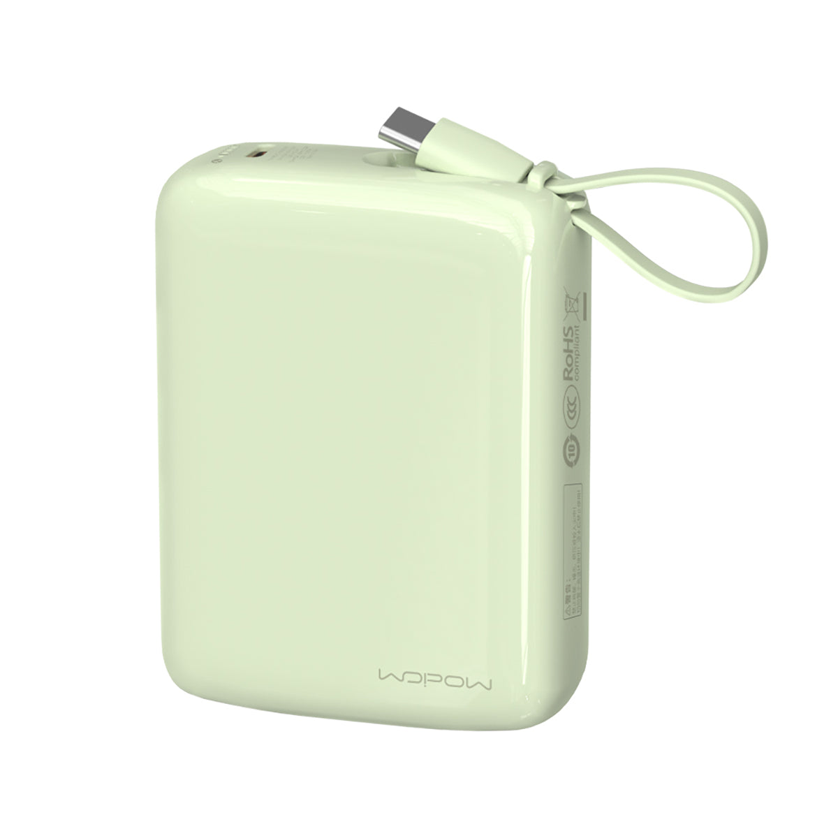 WOPOW SQ67 Sugar Cube Series Portable Powerbank 20000mah with Type C Built-in Cable