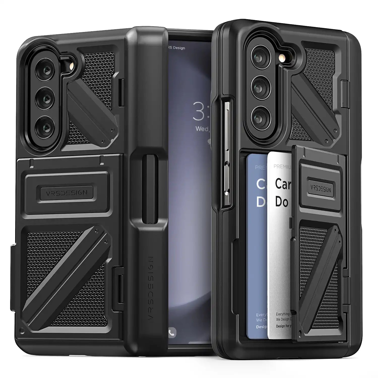 VRS Design Terra Guard ﻿Ultimate S Case for Samsung Galaxy Z Fold 5, Matt Black
