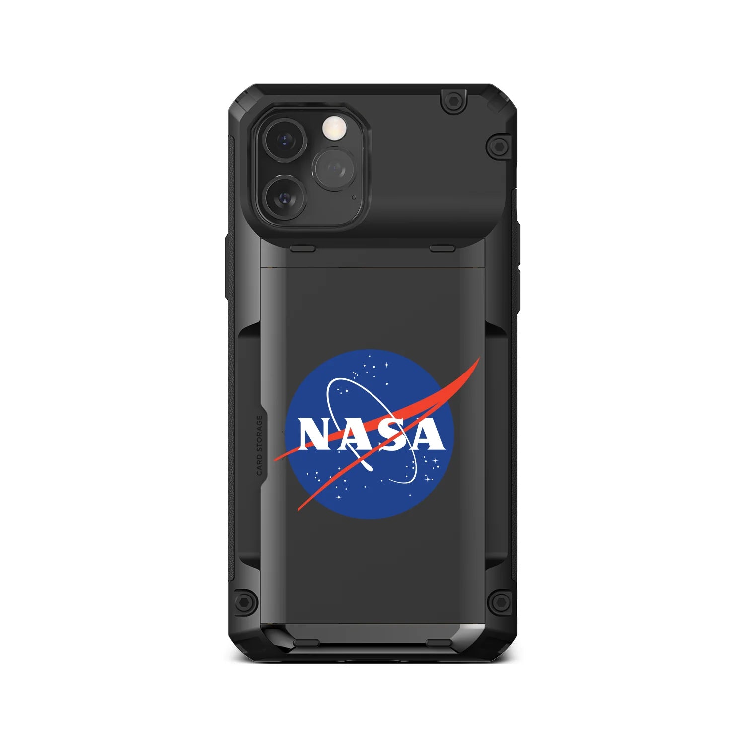 VRS Design Damda Glide Pro Case for iPhone 13 Pro 6.1", Black Nasa Earth /Black Nasa Ultra Text