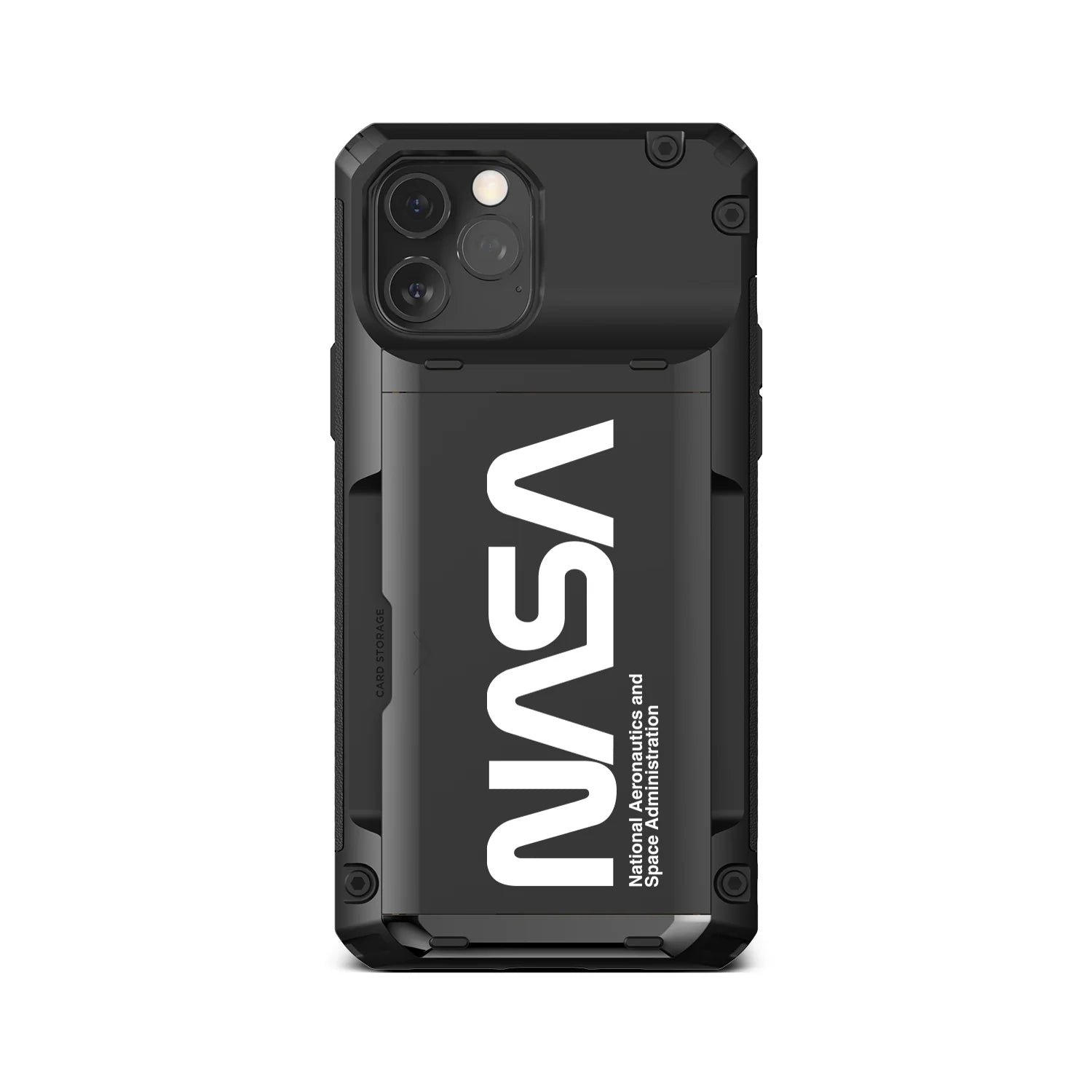 VRS Design Damda Glide Pro Case for iPhone 13 Pro 6.1", Black Nasa Earth /Black Nasa Ultra Text