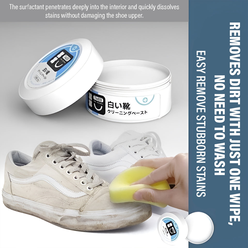 O2W SELECTION White Shoe Cleaning Paste, White - Main Image
