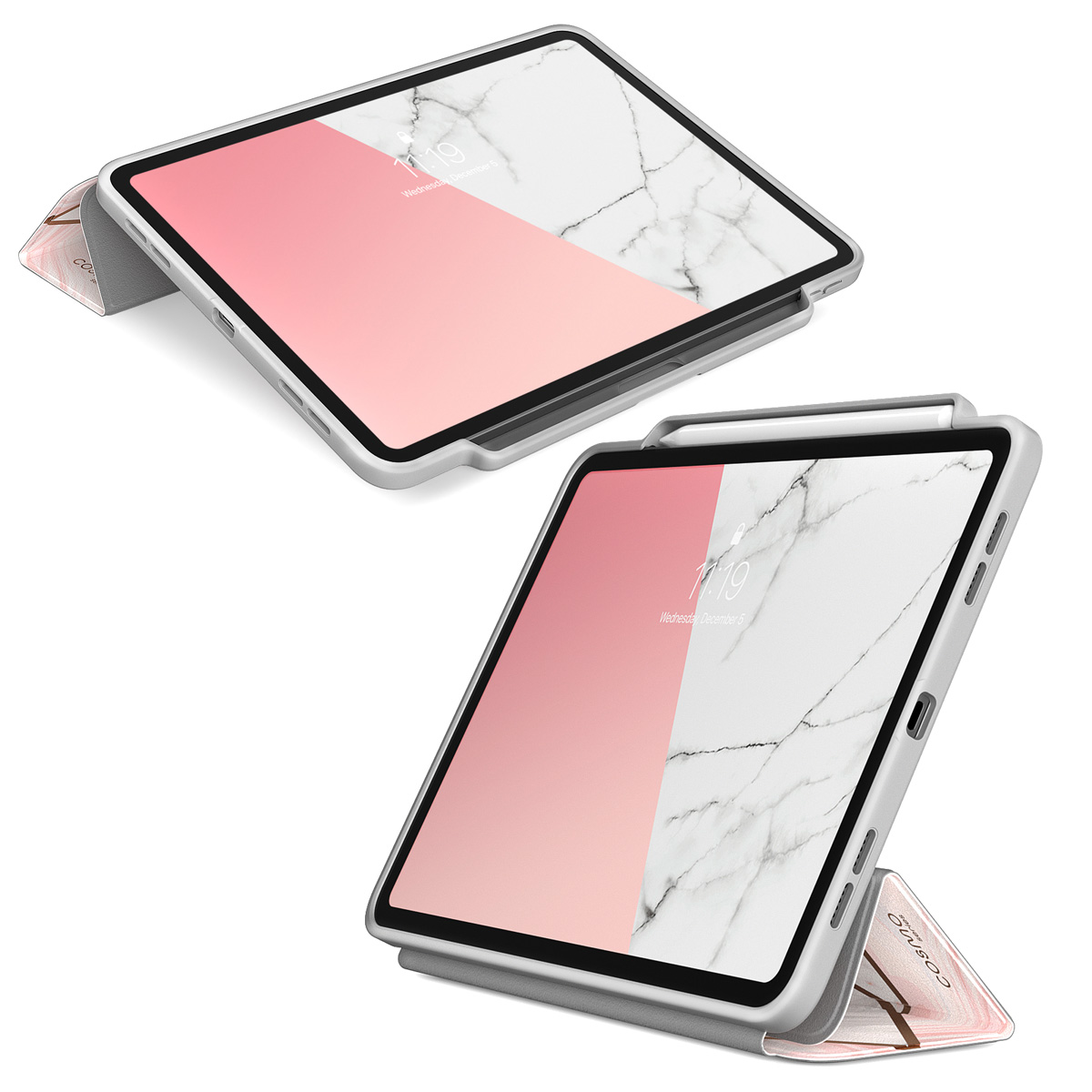 i-Blason Cosmo Series Slim Full-Body Trifold Stand Protective Case Cover with Auto Sleep/Wake & Pencil Holder Protective Case with Pencil Holder for iPad Air 11"/13" 2024