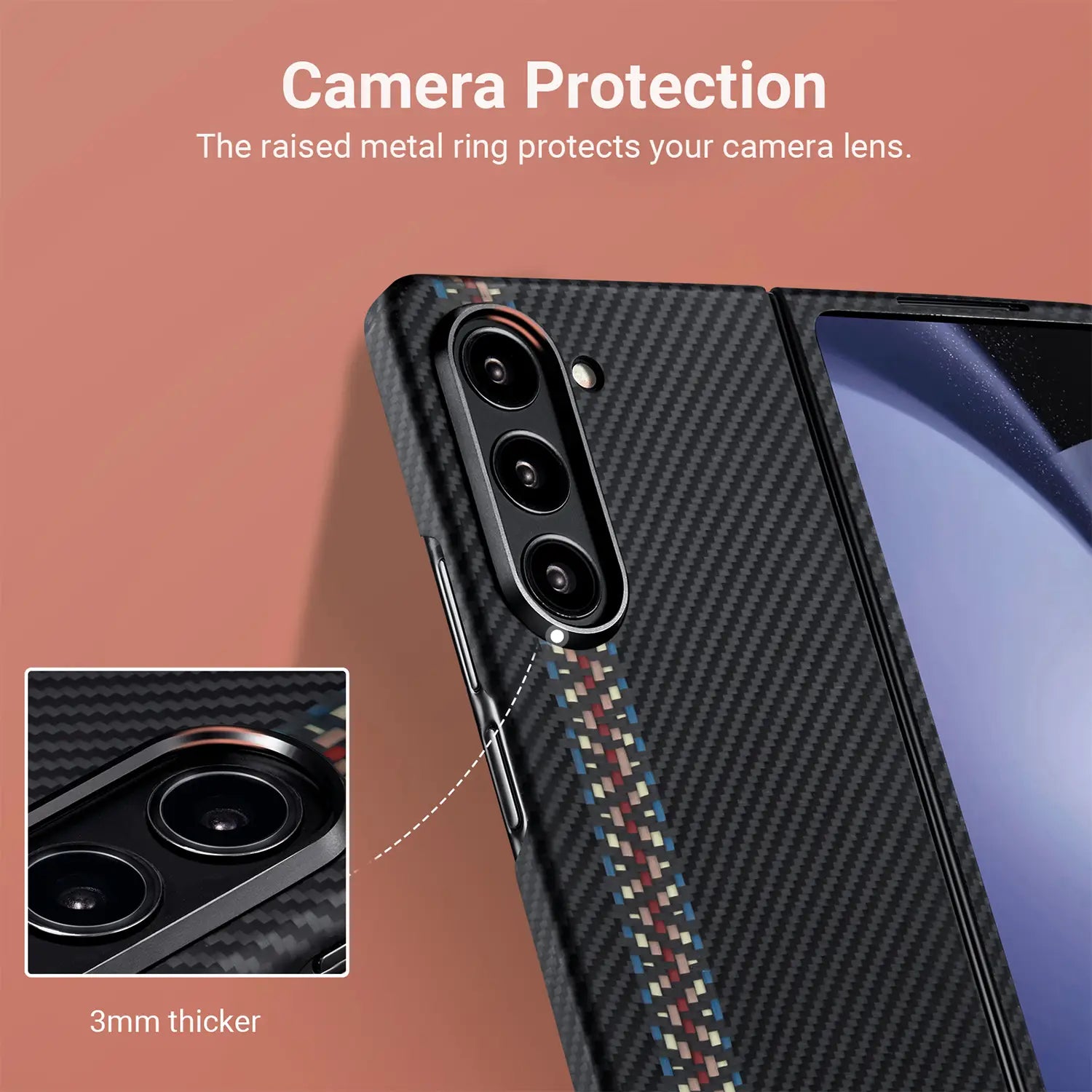 PITAKA Air Case Ultra Slim Aramid Fiber Fusion Weaving for Samsung Galaxy Z Fold 5