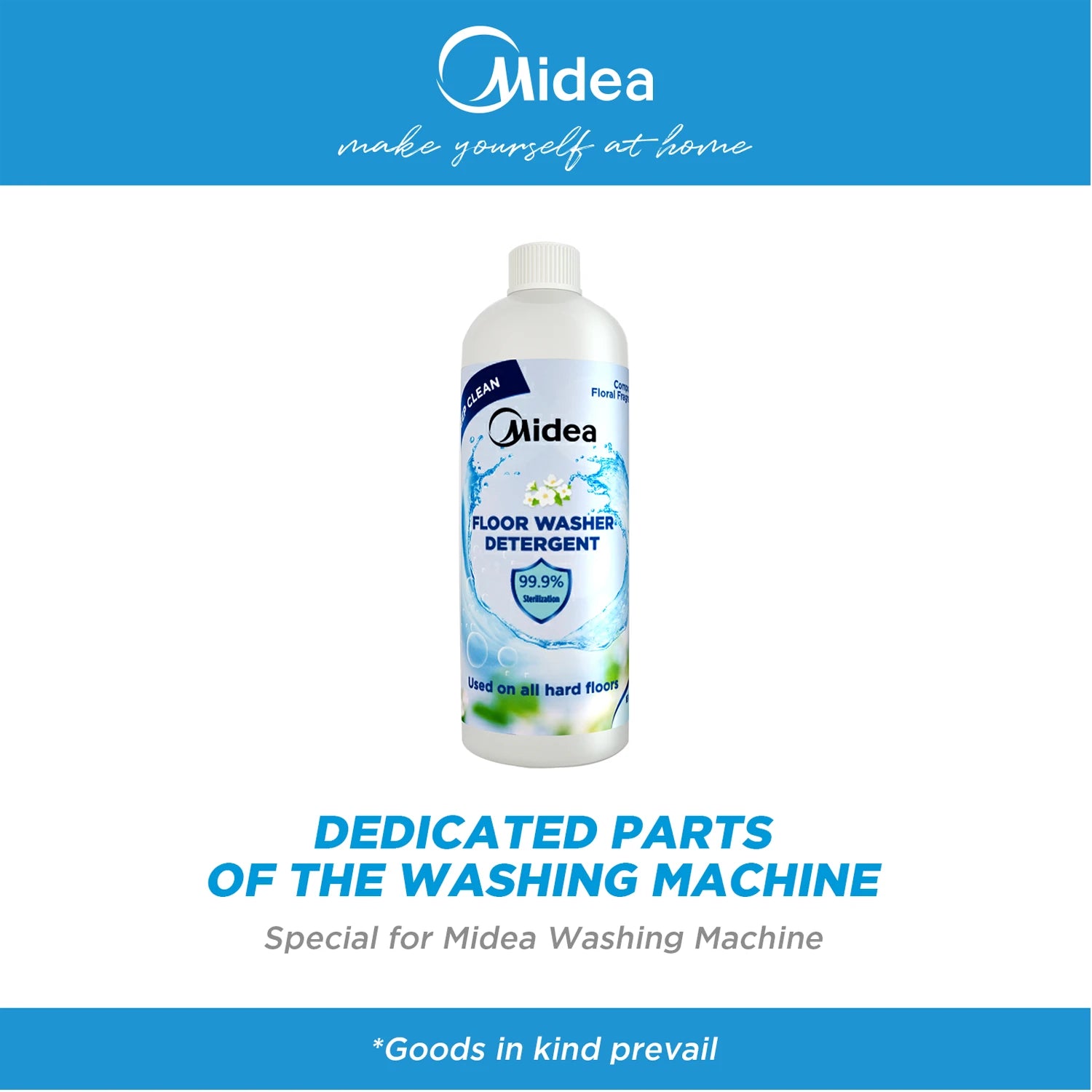 Midea Floor Washer Detergent 99.9% Sterilization, Cleaning liquid 450ML
