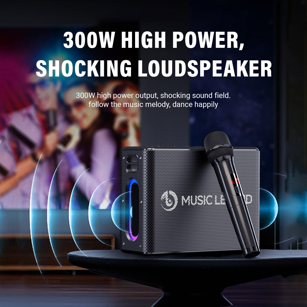 Music Legend V60 Speaker with 2 Karaoke Mic