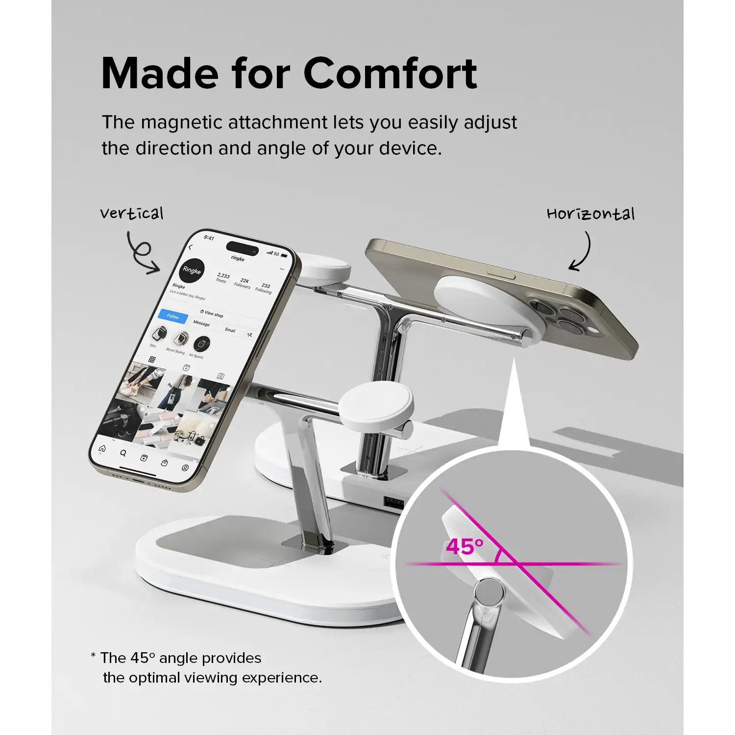 Ringke 3-in-1 Magnetic Wireless Charging Stand