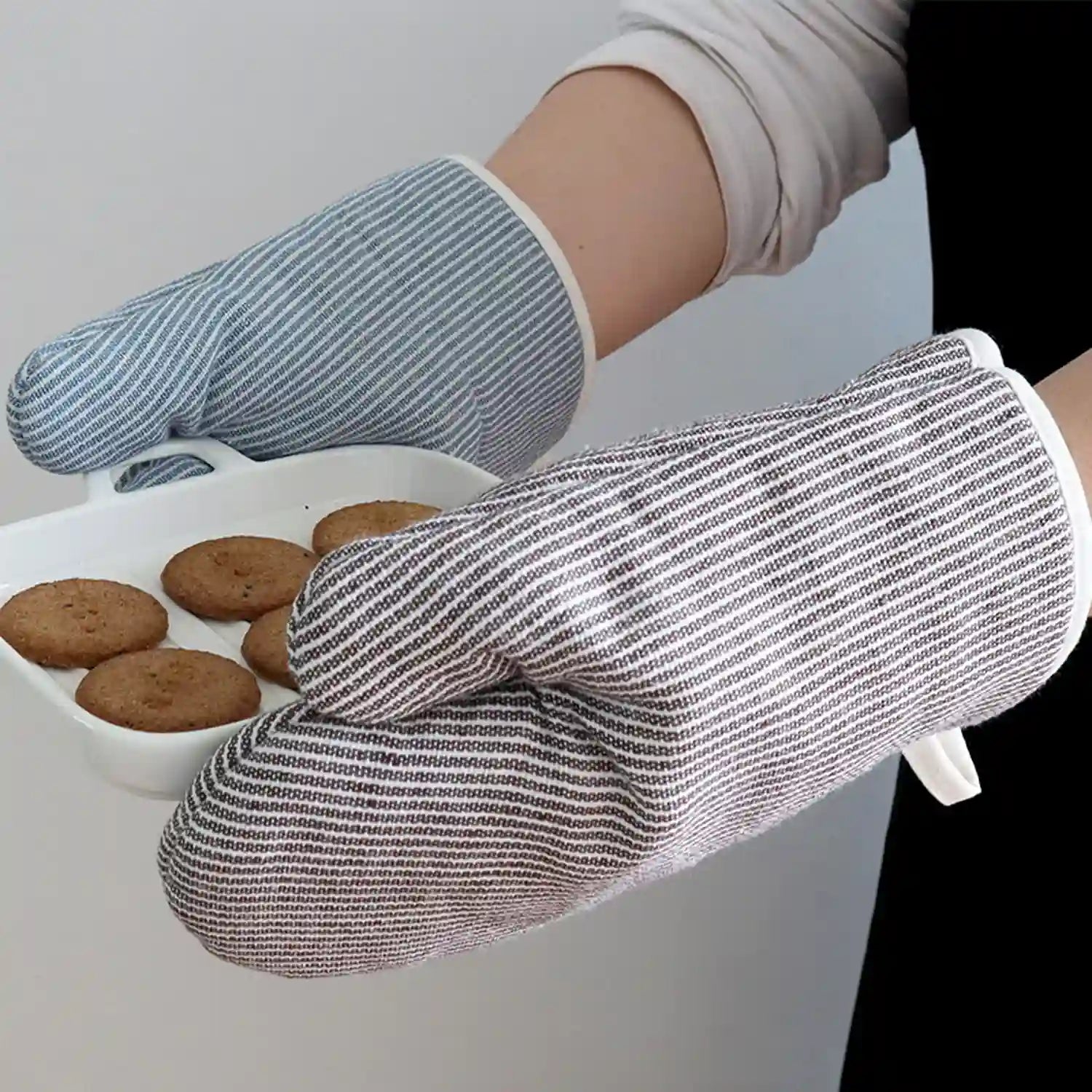 Kitchen Oven Gloves High Temperature Resistant Cloth Heat Insulation Gloves, Cooking Baking Microwave Mitt