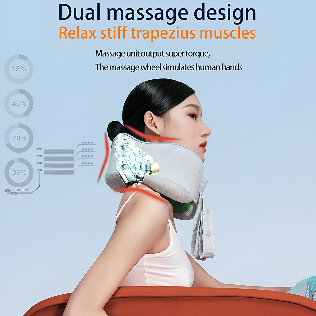 HeZheng HZ-U1 Neck Massage Pillow